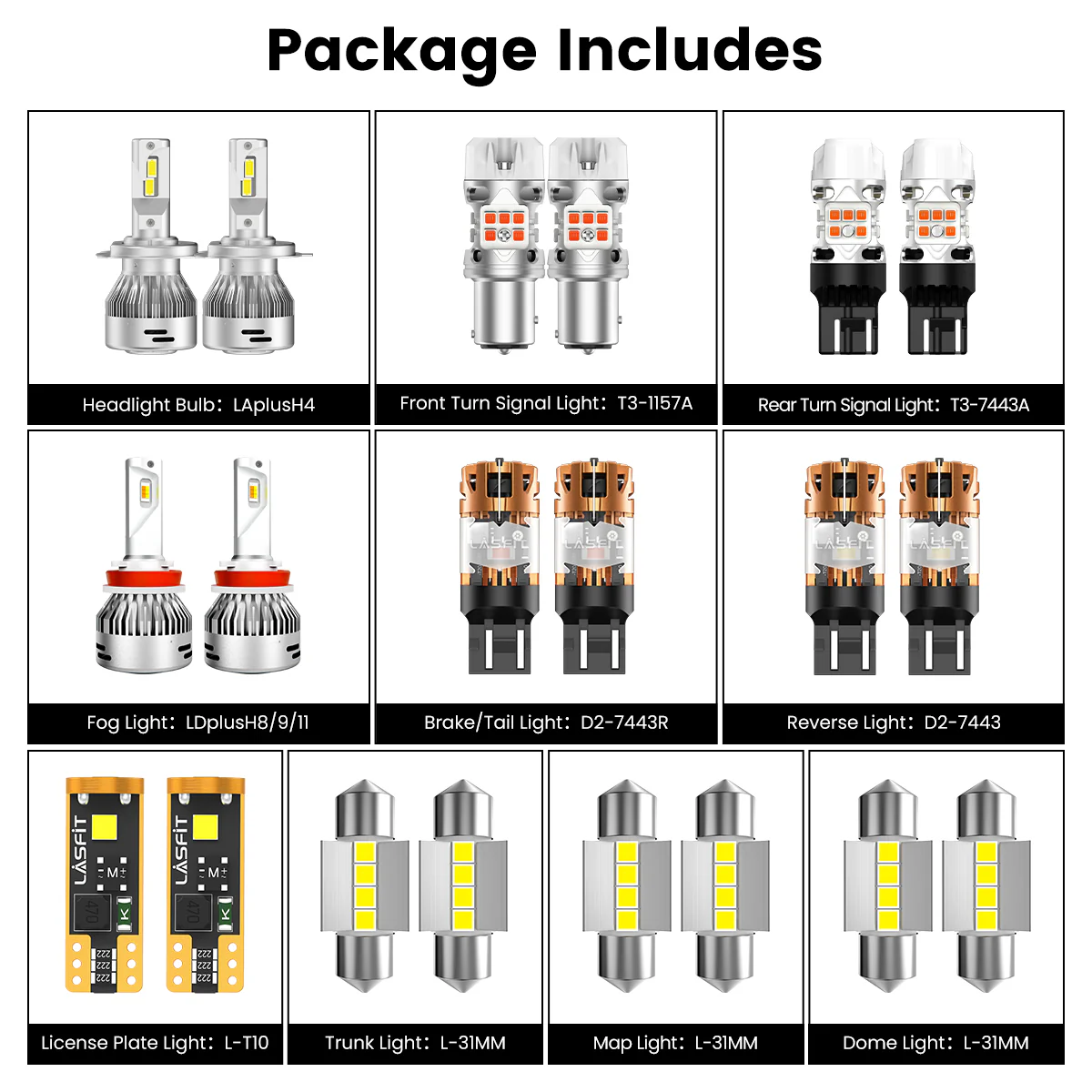 50W 9003 H4 HB2 LC Plus Series | 5,000LM 6000K LED Bulbs - Image 3