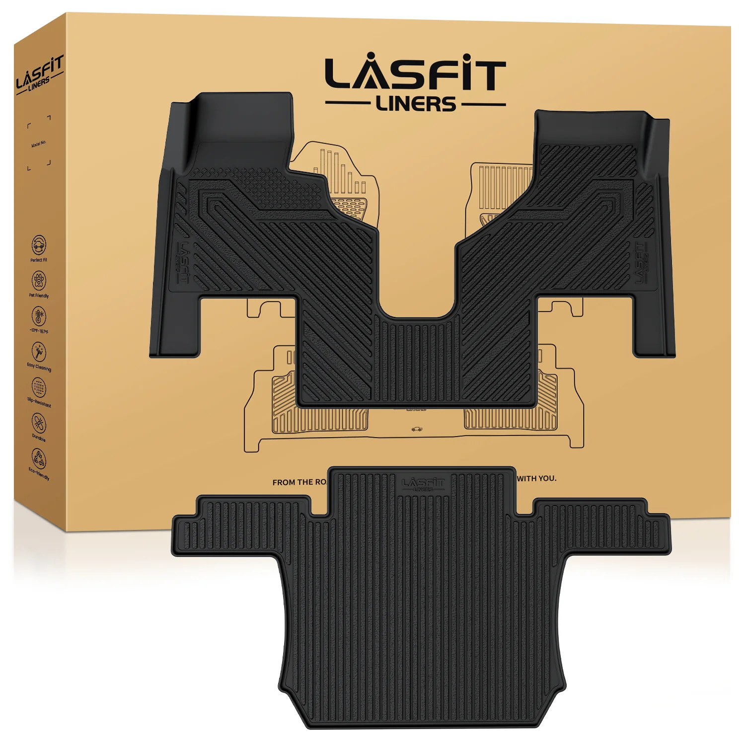 Fit for 2008-2017 Freightliner Cascadia Floor Mats, Fit Sleeper Cab Only, Not Fit Day Cab - Image 8