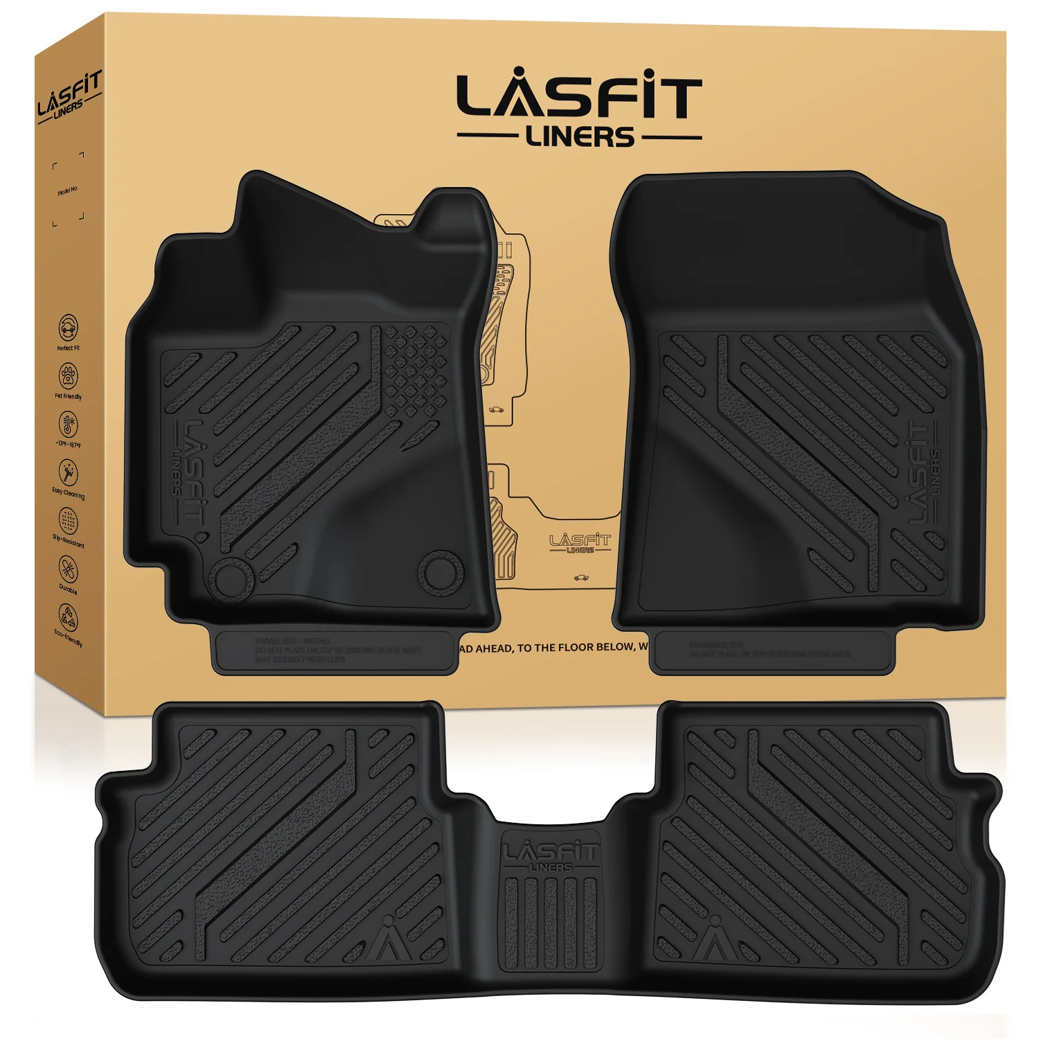 Fit for 2009-2010 Pontiac Vibe Floor Mats, Fit Automatic Transmission Only - Image 9