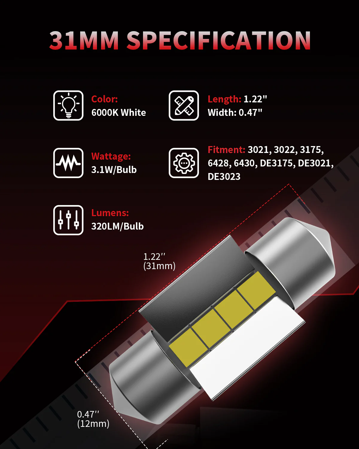 Fit for 2011-2013 Hyundai Elantra The Brightest LED Bulbs Upgrade - Image 70