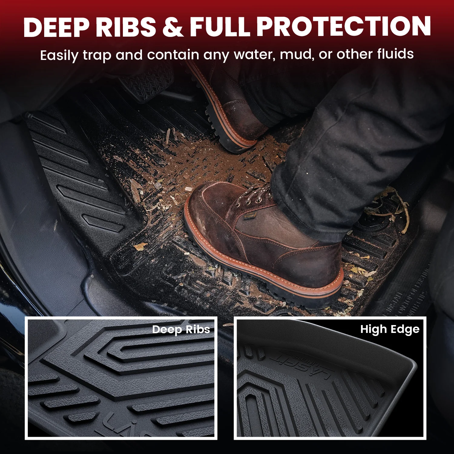 Fit for 2009-2019 Ford Flex 3 Row Floor Mats & Cargo & Seatback Mats - Image 3