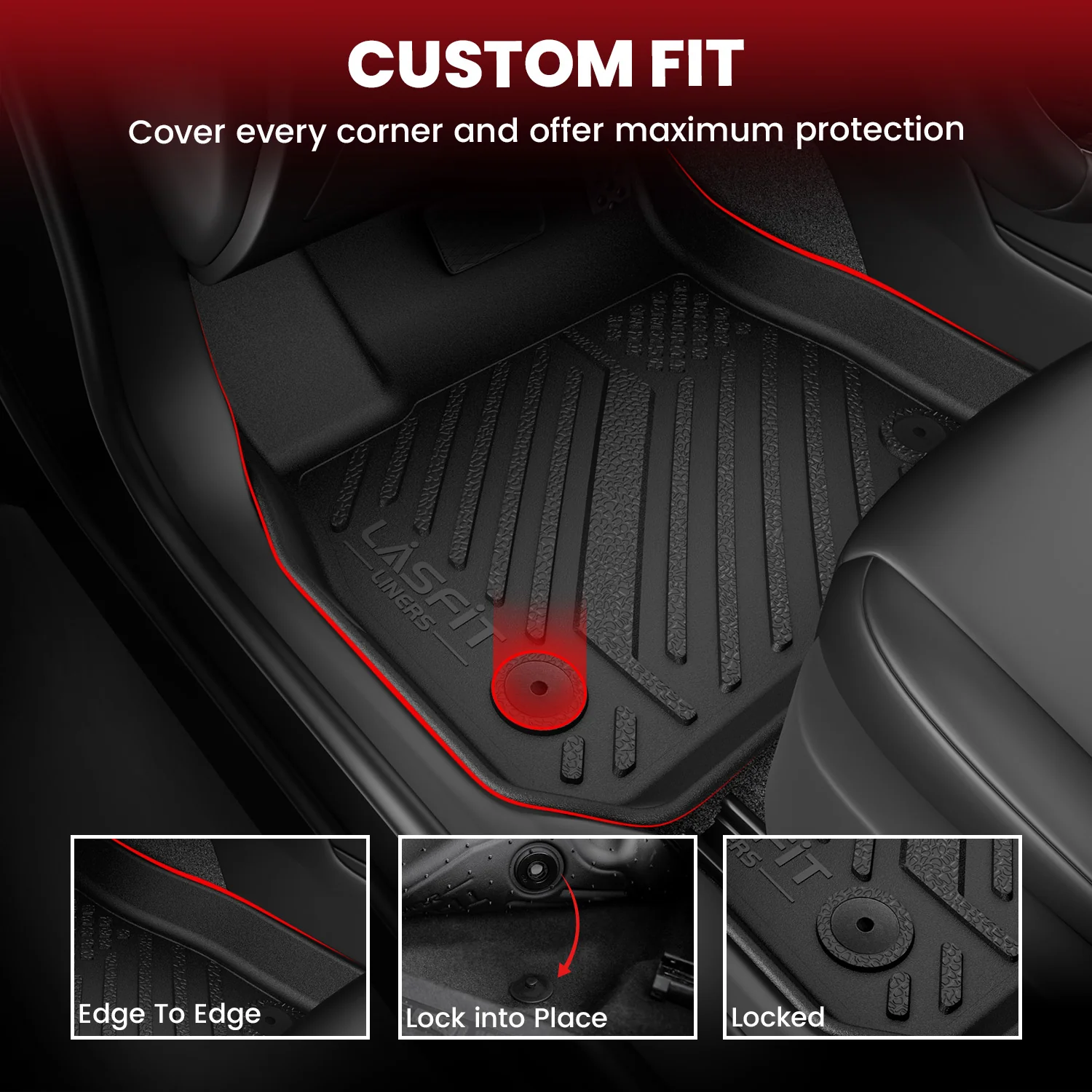 Fit for 2013-2016 Ford Fusion Floor Mats or Cargo Mat, Fit Gasoline Only - Image 2