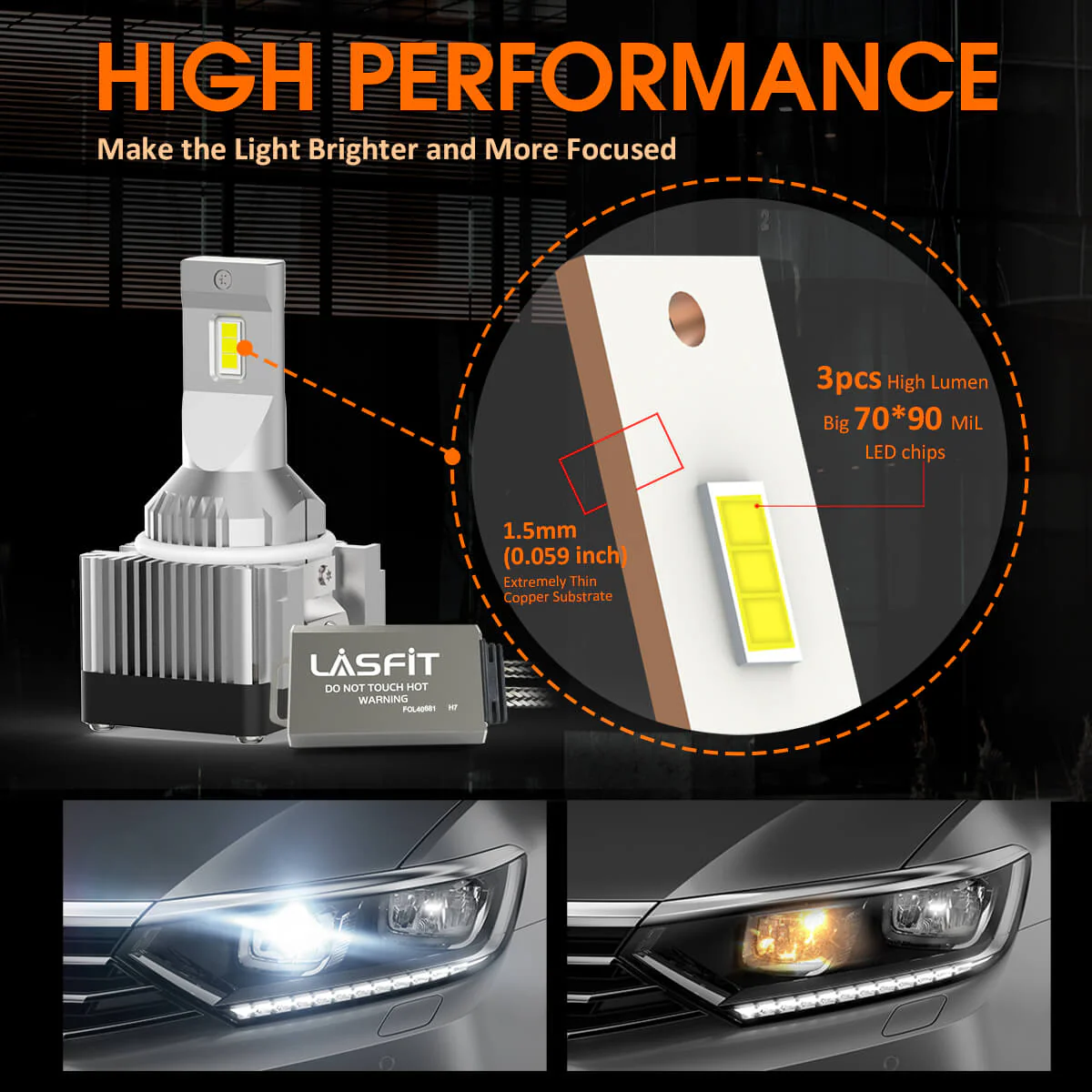 Fit for 2012-2015 Volkswagen Passat Custom H7 LED Bulbs Upgrade | Tested and Verified - Image 10