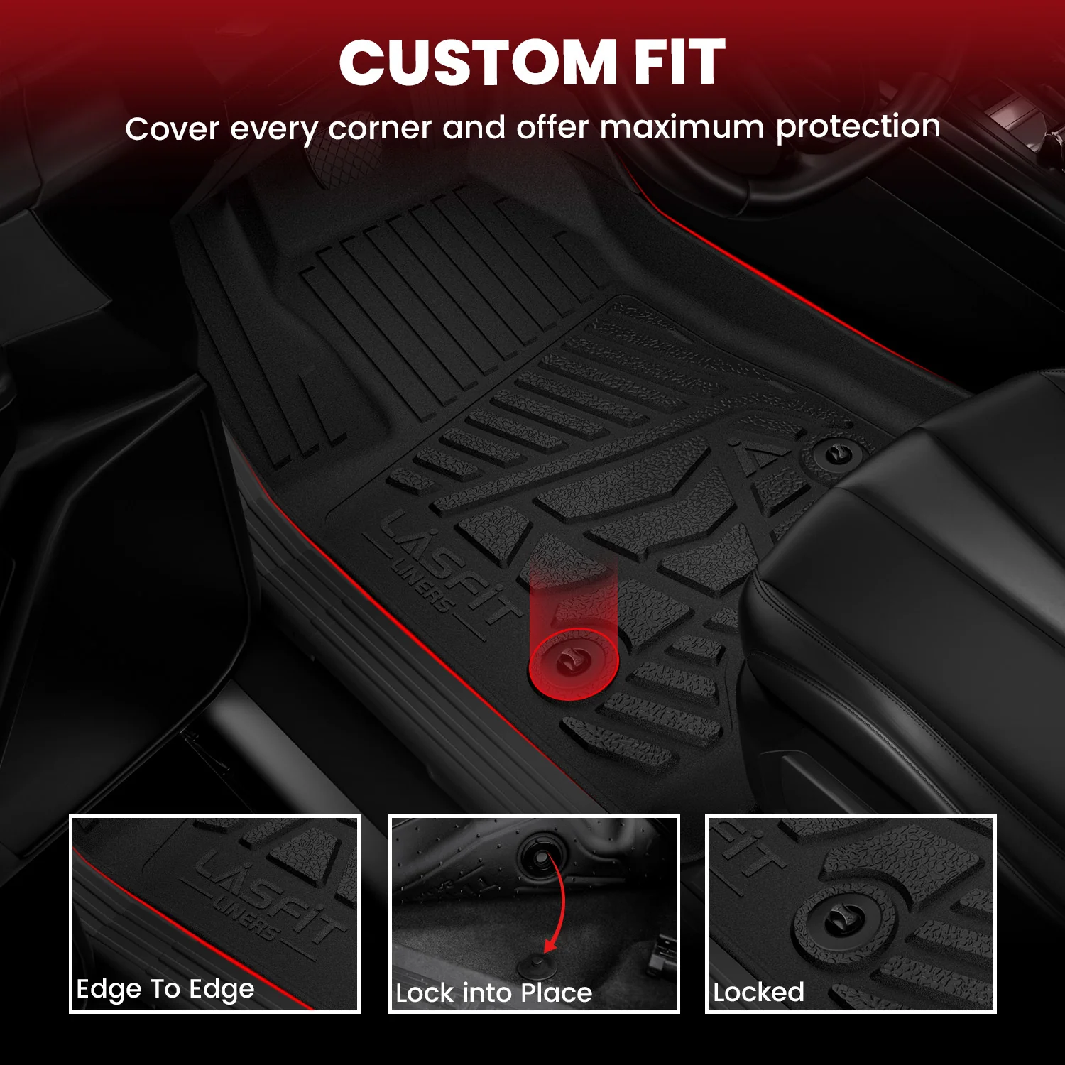 Fit for 2014-2018 Chevrolet Silverado 1500 Floor Mats, Fit Carpet Floor & Without 4*4 Shifter Only - Image 32
