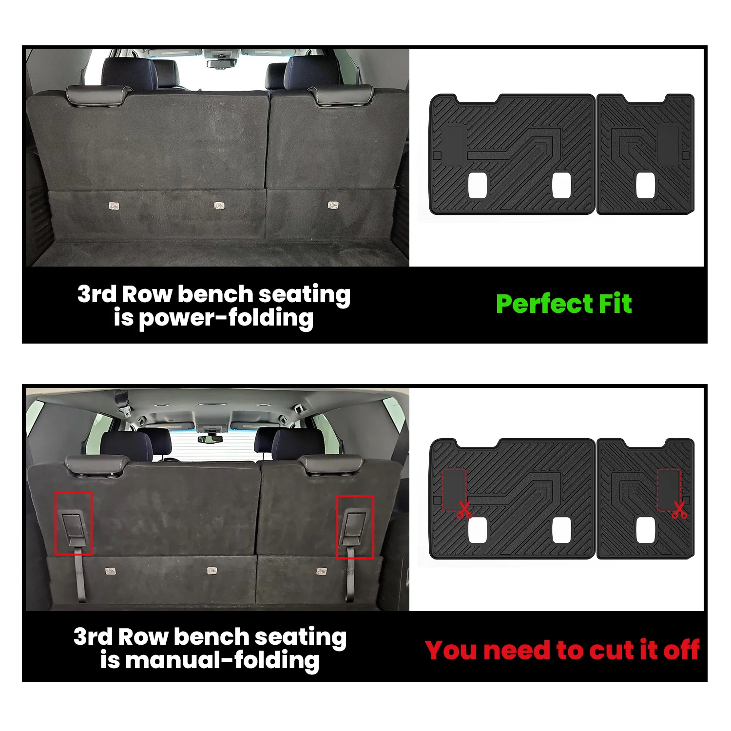 Fit for 2015-2020 GMC Yukon Floor Mats & Seatback & Cargo Mat - Image 3