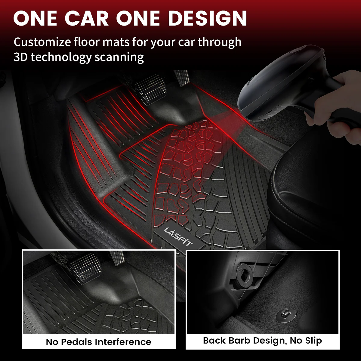 Fit for 2015 Jeep Cherokee Floor Mats, Fit Non-raised Dead Pedal ONLY - Image 2