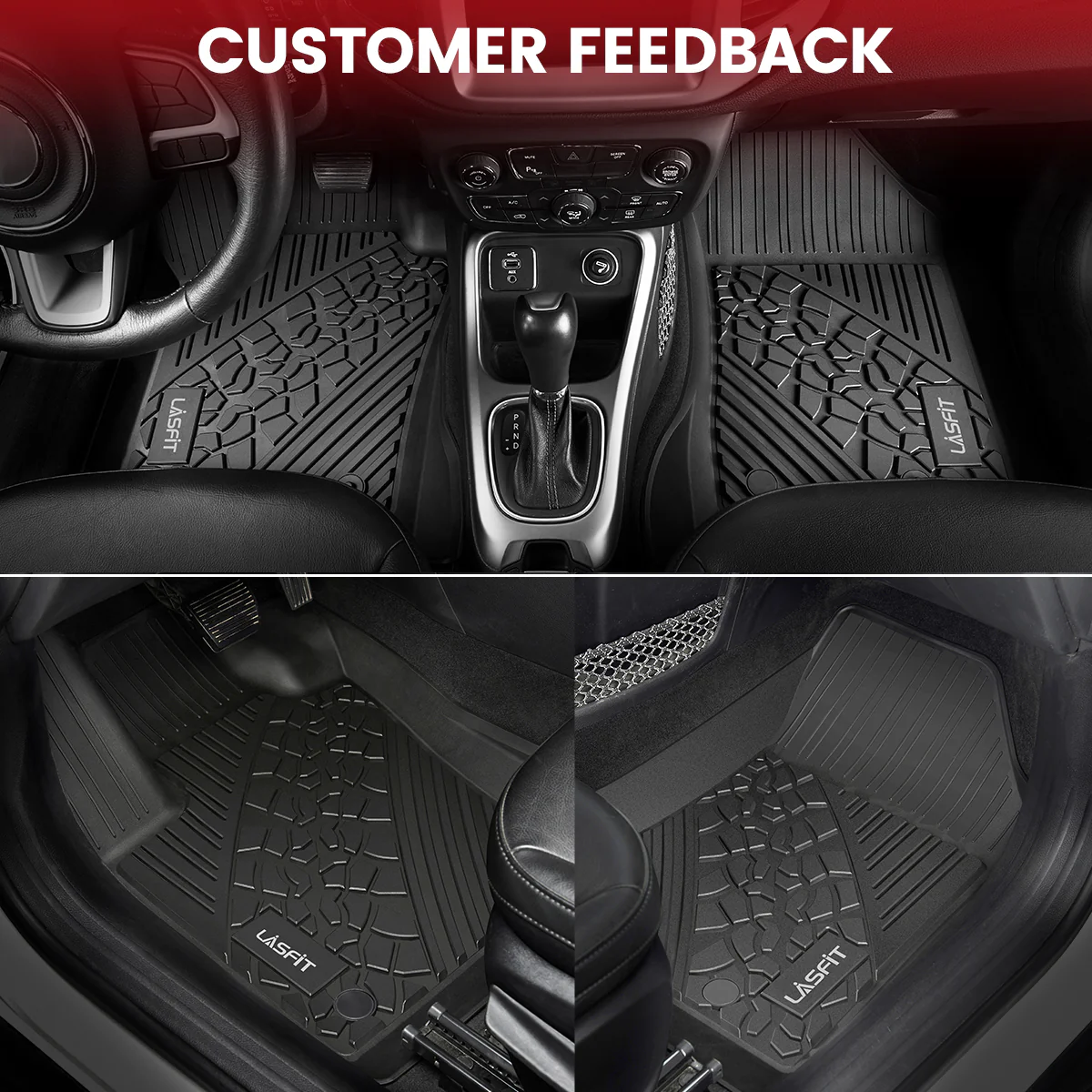 Fit for 2015 Jeep Cherokee Floor Mats, Fit Non-raised Dead Pedal ONLY - Image 8