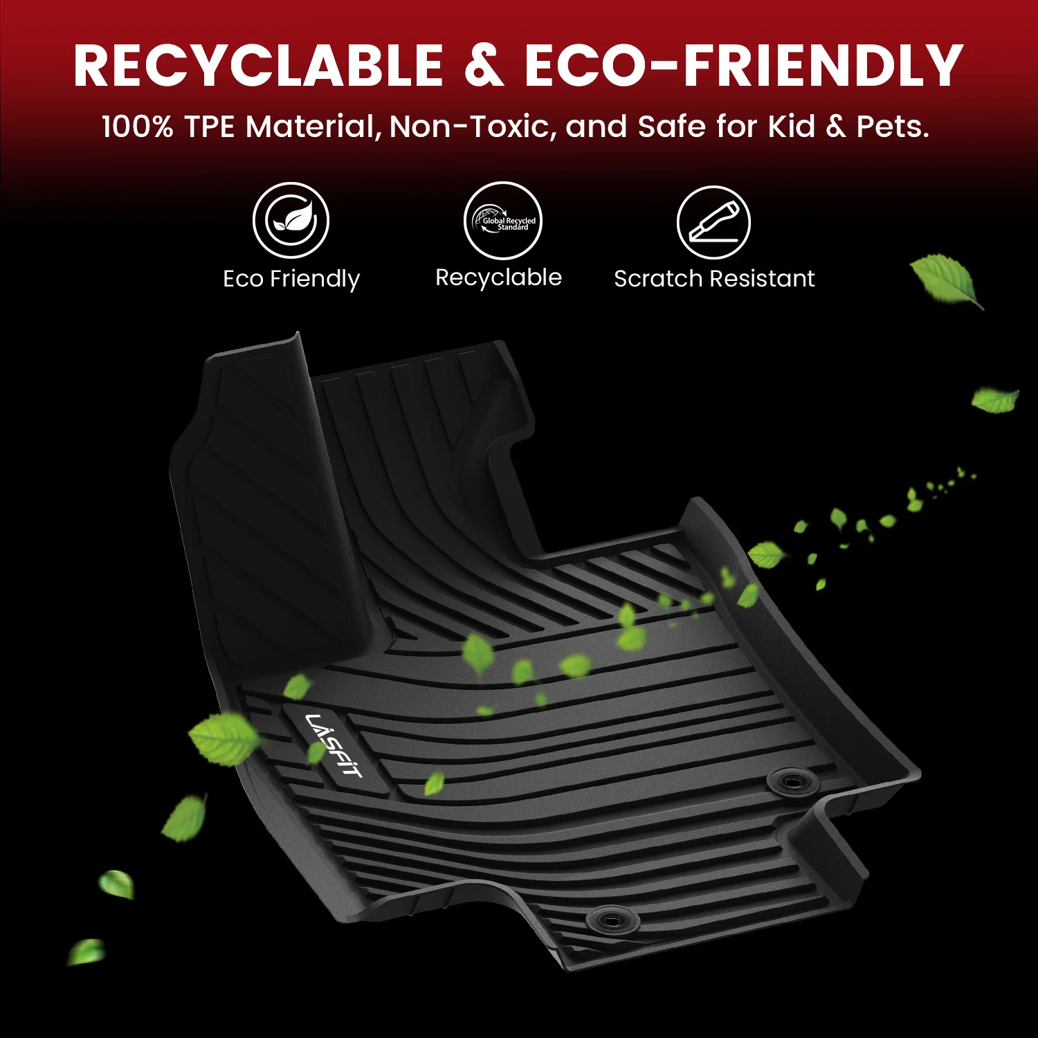 Fit for 2016-2023 Toyota Tacoma Floor Mats, Fit Automatic Transmission Only - Image 8