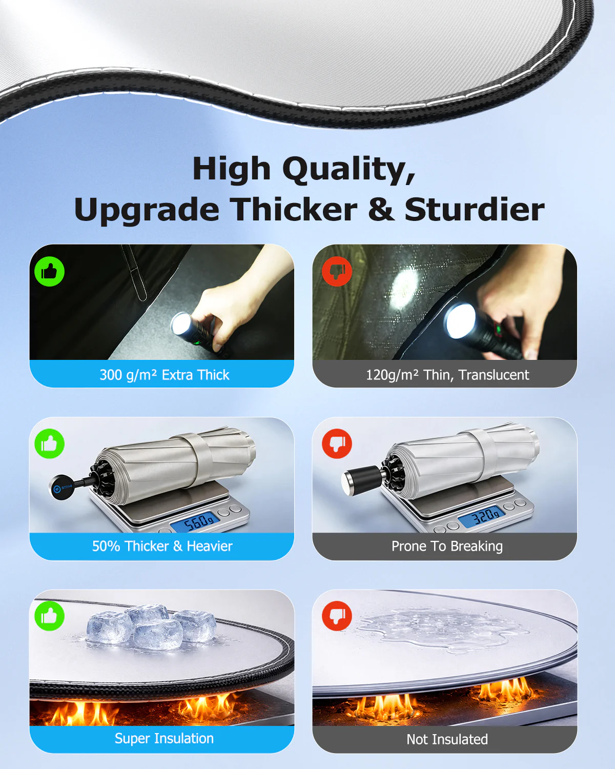 Custom-Fit Windshield Sun Shade Umbrella for 2016-2026 Toyota Tacoma - Image 13