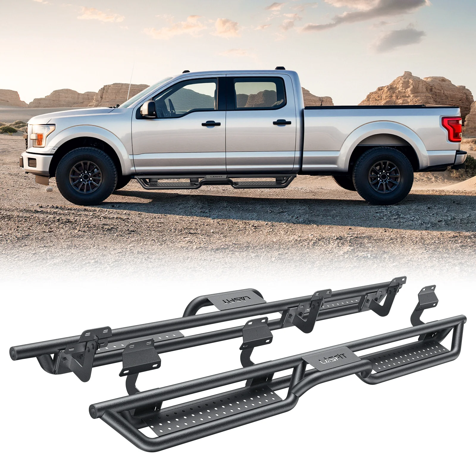 Fit for 2015-2026 Ford F-150 Running Boards Side Steps, Fit SuperCrew Cab ONLY