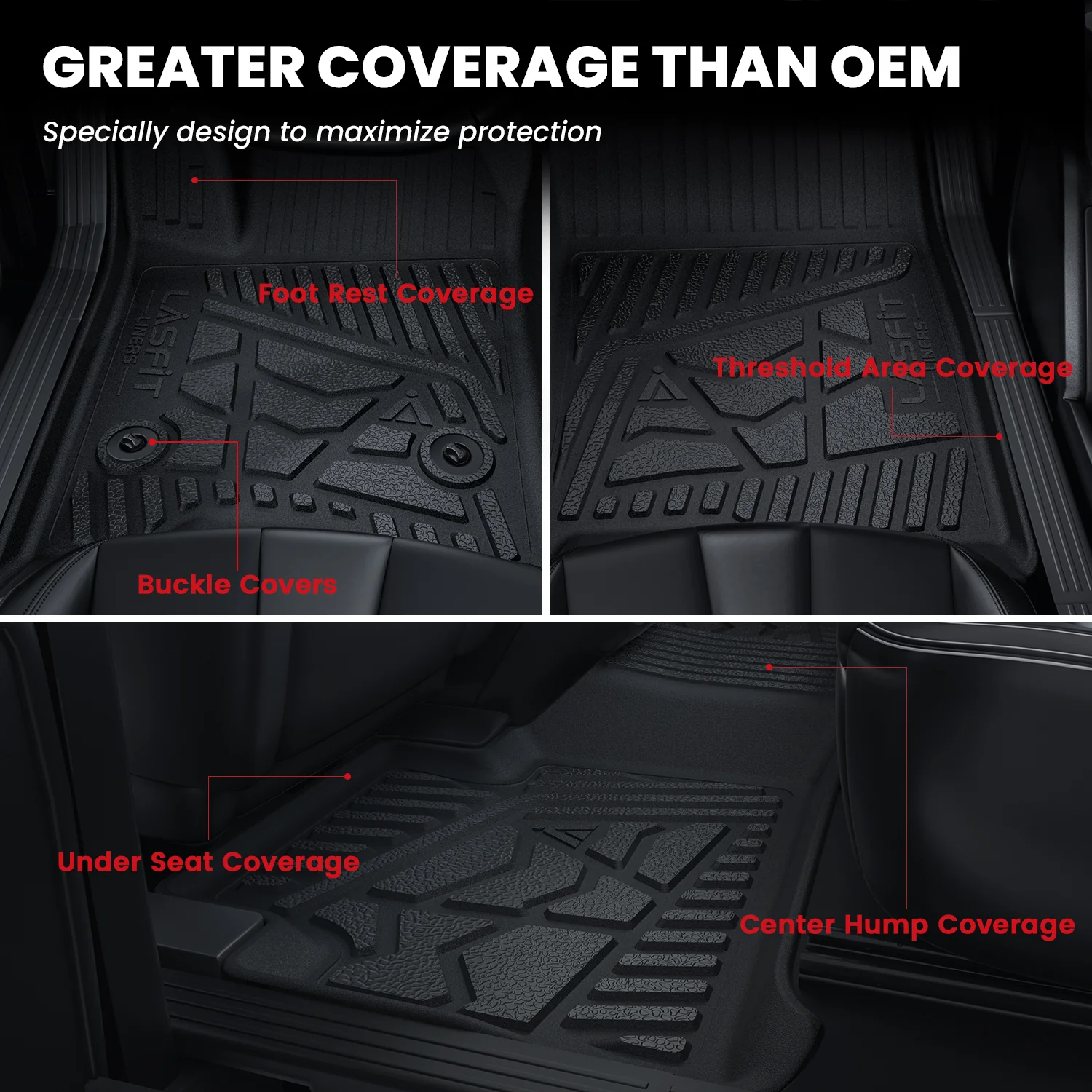 Fit for 2020-2026 GMC Sierra or Sierra Denali 2500HD 3500HD Floor Mats, Fit Carpet Floor Only - Image 20