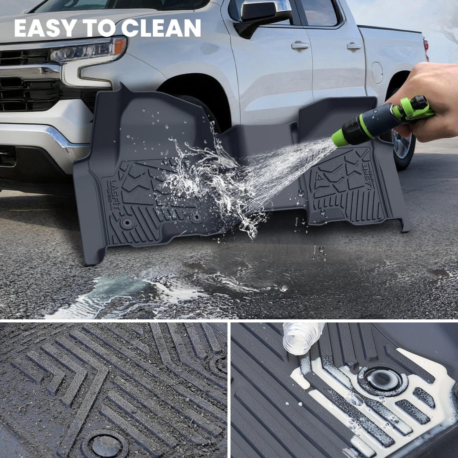 Fit for 2020-2026 GMC Sierra or Sierra Denali 2500HD 3500HD Floor Mats, Fit Carpet Floor Only - Image 48