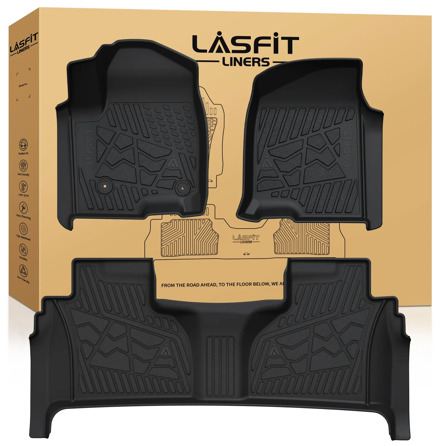 Fit for 2020-2026 GMC Sierra or Sierra Denali 2500HD 3500HD Floor Mats, Fit Carpet Floor Only - Image 60