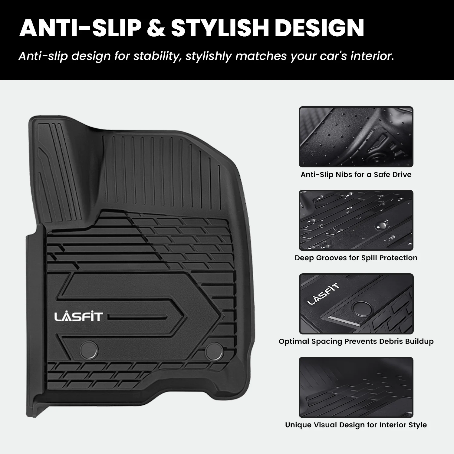 Fit for 2020-2026 GMC Sierra or Sierra Denali 2500HD 3500HD Floor Mats, Fit Carpet Floor Only - Image 4