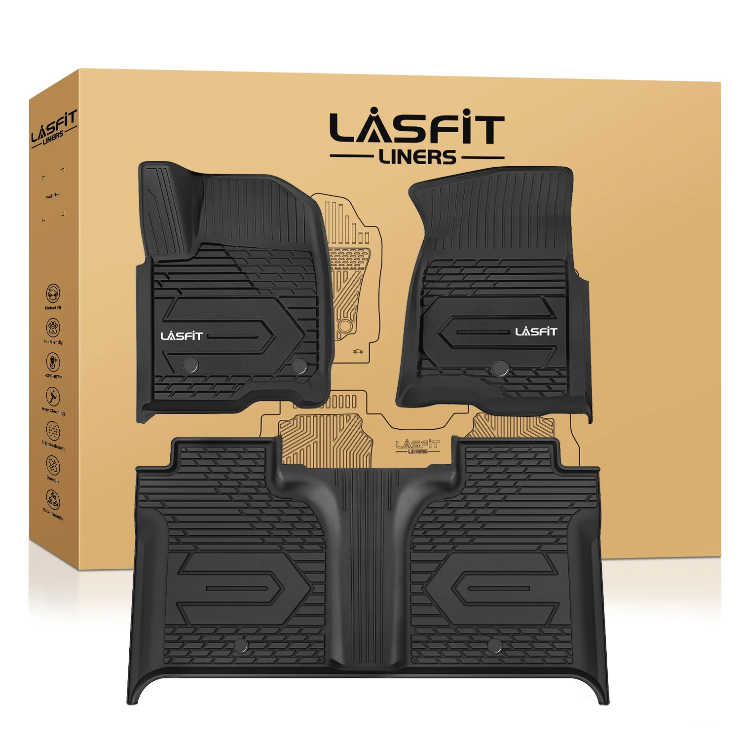 Fit for 2020-2026 GMC Sierra or Sierra Denali 2500HD 3500HD Floor Mats, Fit Carpet Floor Only - Image 8