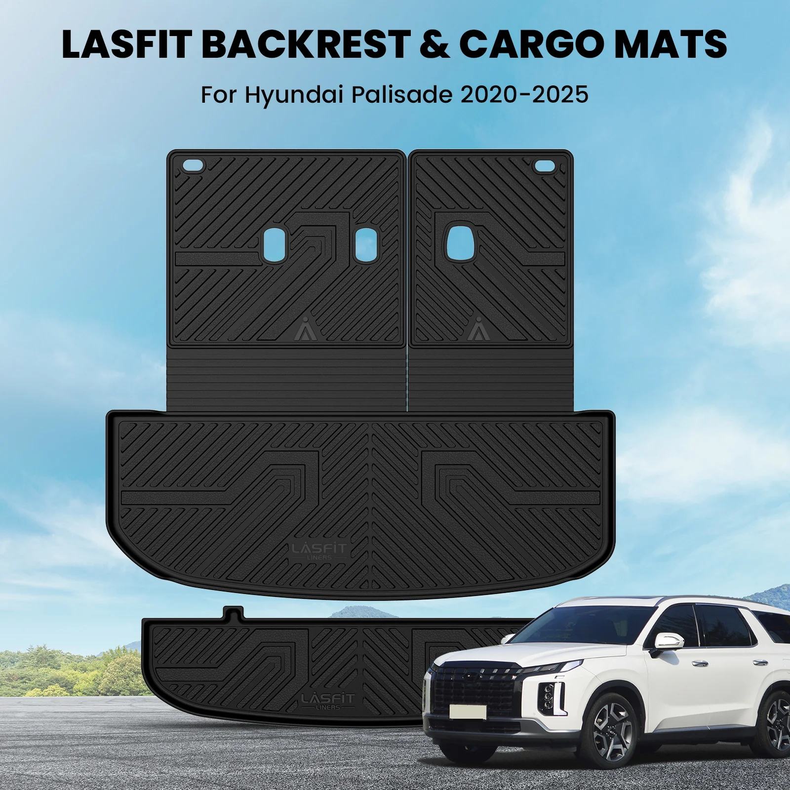 Fit for 2020-2025 Hyundai Palisade Custom Floor Mats or Seatback & Cargo Mat - Image 11