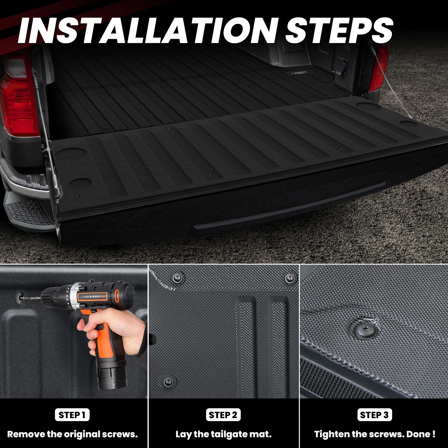 Fit for 2019-2026 GMC Sierra 1500 Truck Bed Mat or Tailgate Mat, Not Fit 2019 Sierra 1500 LD - Image 12