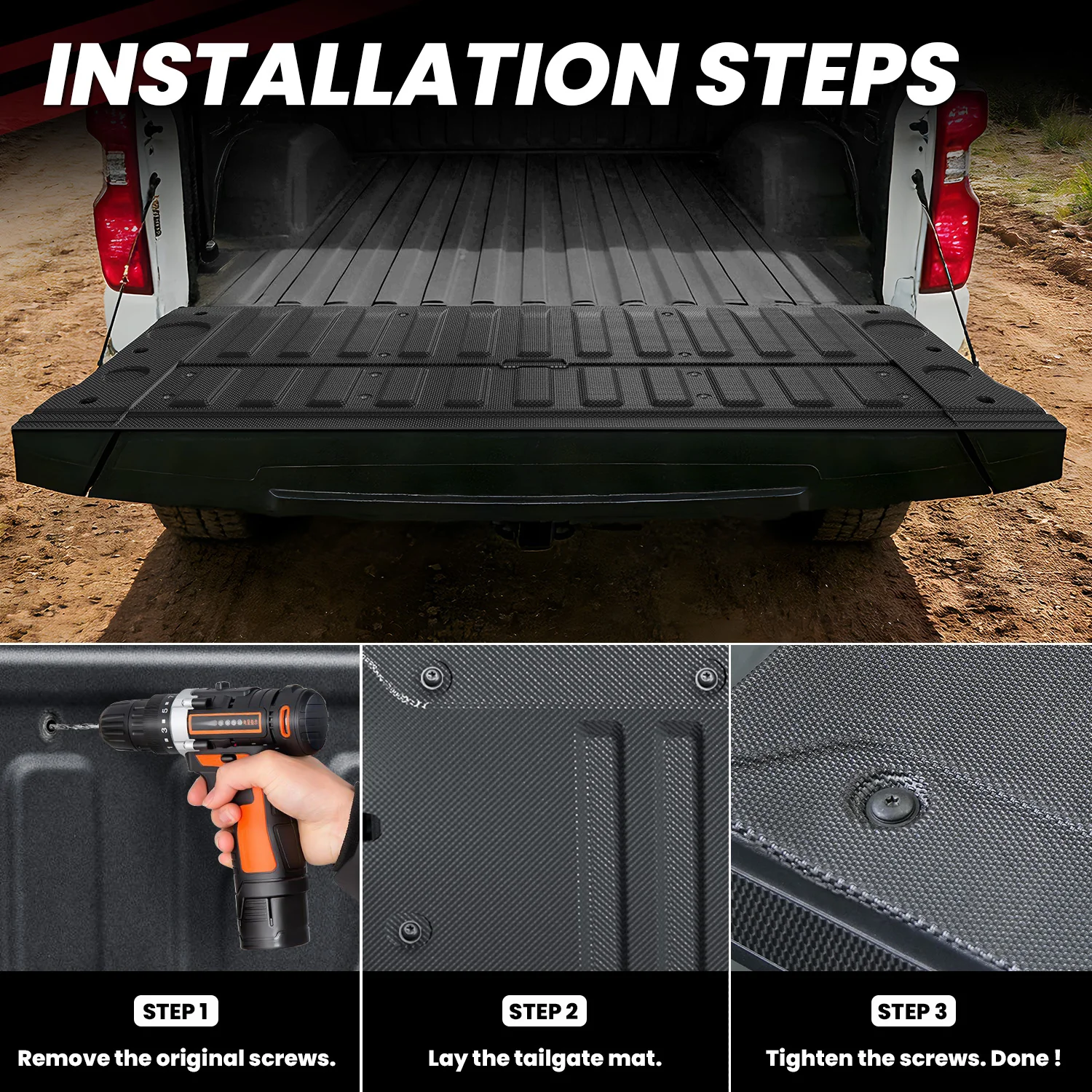 Fit for 2019-2026 GMC Sierra 1500 Truck Bed Mat or Tailgate Mat, Not Fit 2019 Sierra 1500 LD - Image 34