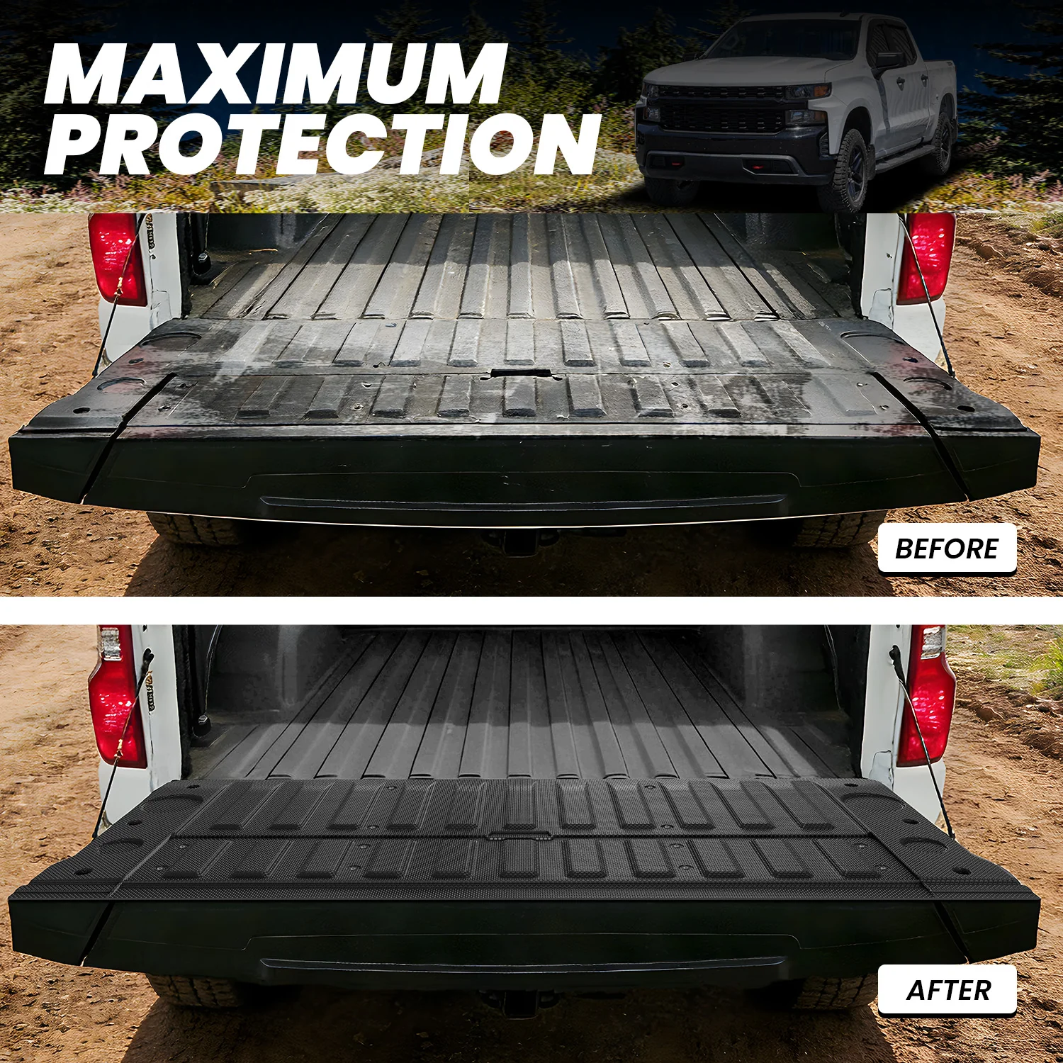 Fit for 2019-2026 GMC Sierra 1500 Truck Bed Mat or Tailgate Mat, Not Fit 2019 Sierra 1500 LD - Image 36
