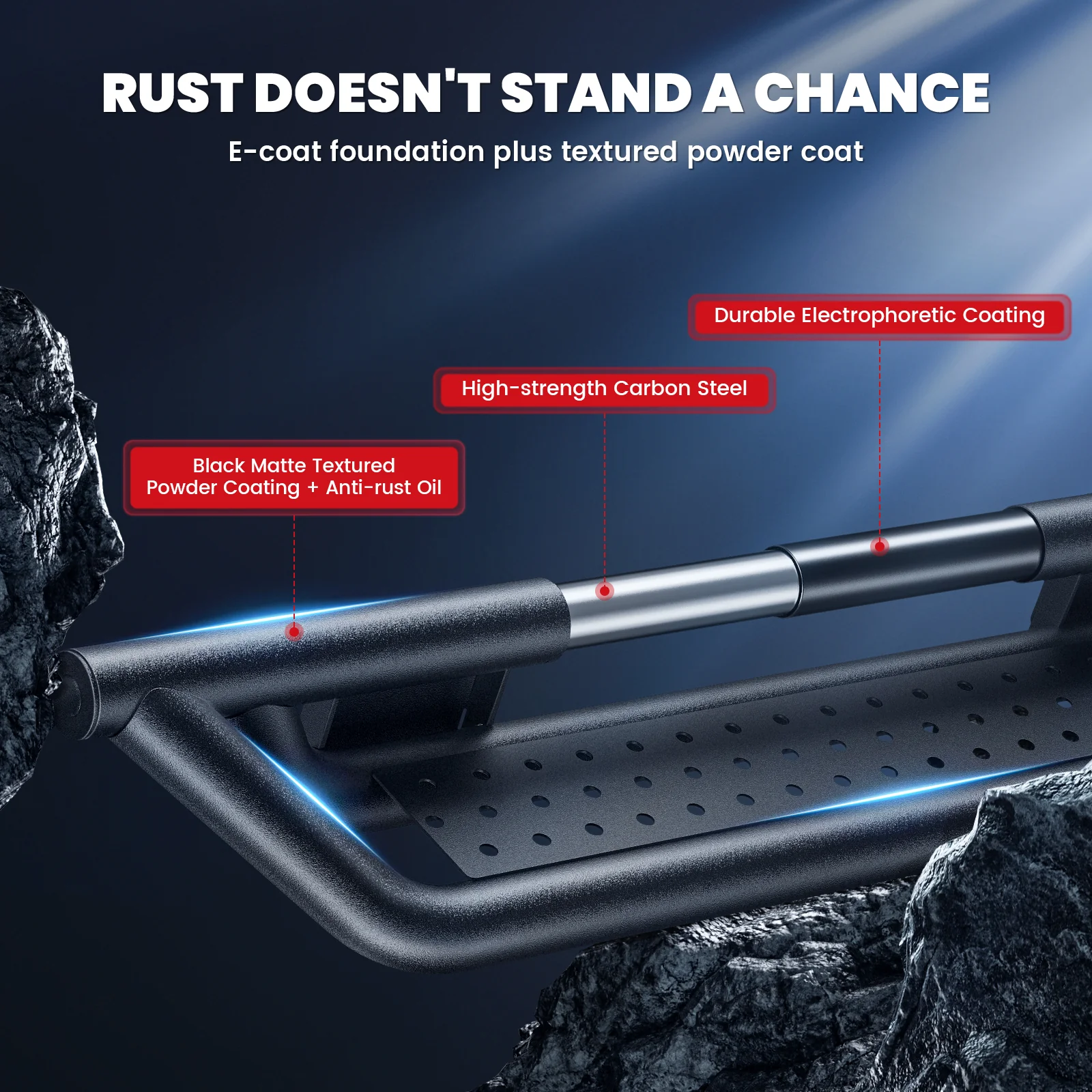 Fit for 2019-2026 Chevrolet Silverado 1500 Running Boards Side Steps, Fit Crew Cab ONLY - Image 6