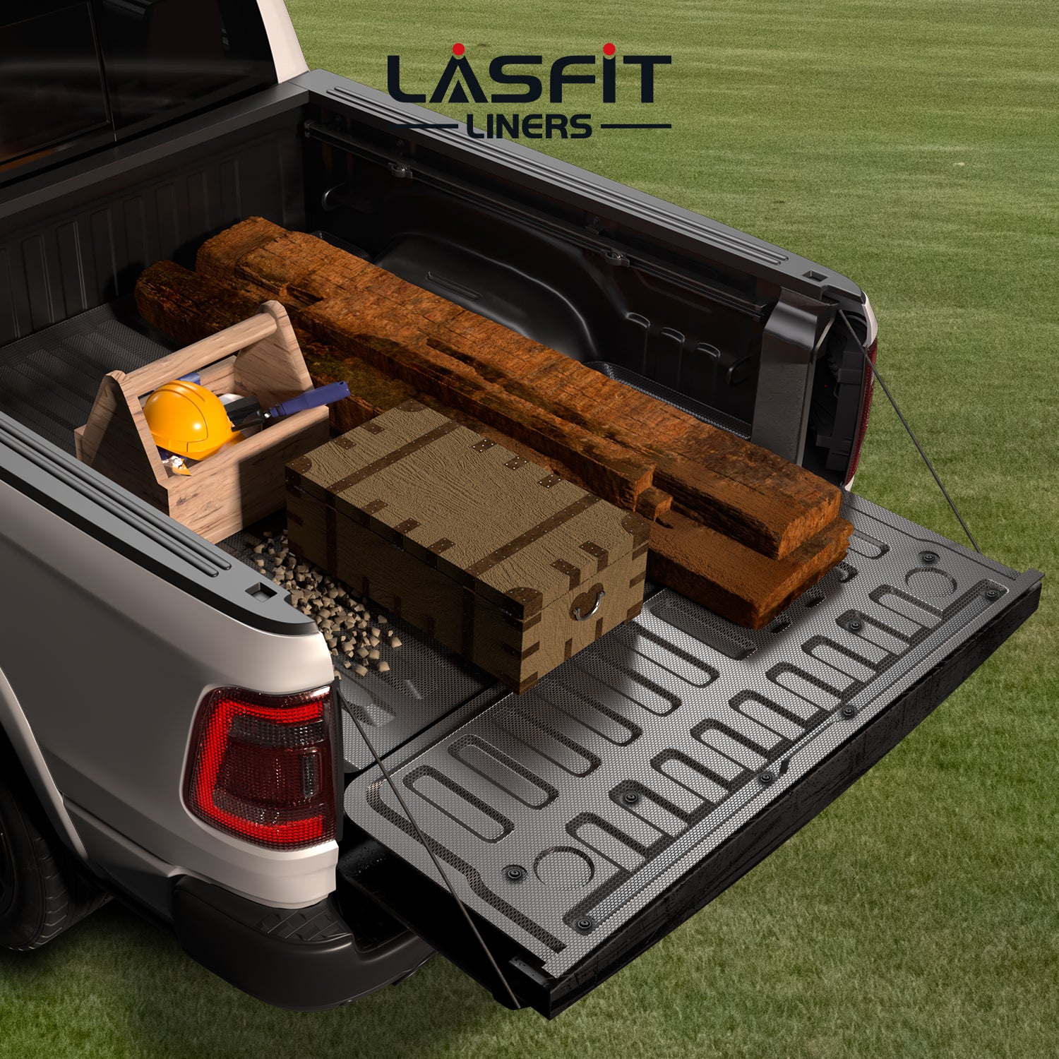 Fit for 2019-2026 Ram 1500 Truck Bed Mat & Tailgate Mat, Fit without RAM RamBox, Not Fit Drop-in liners - Image 13