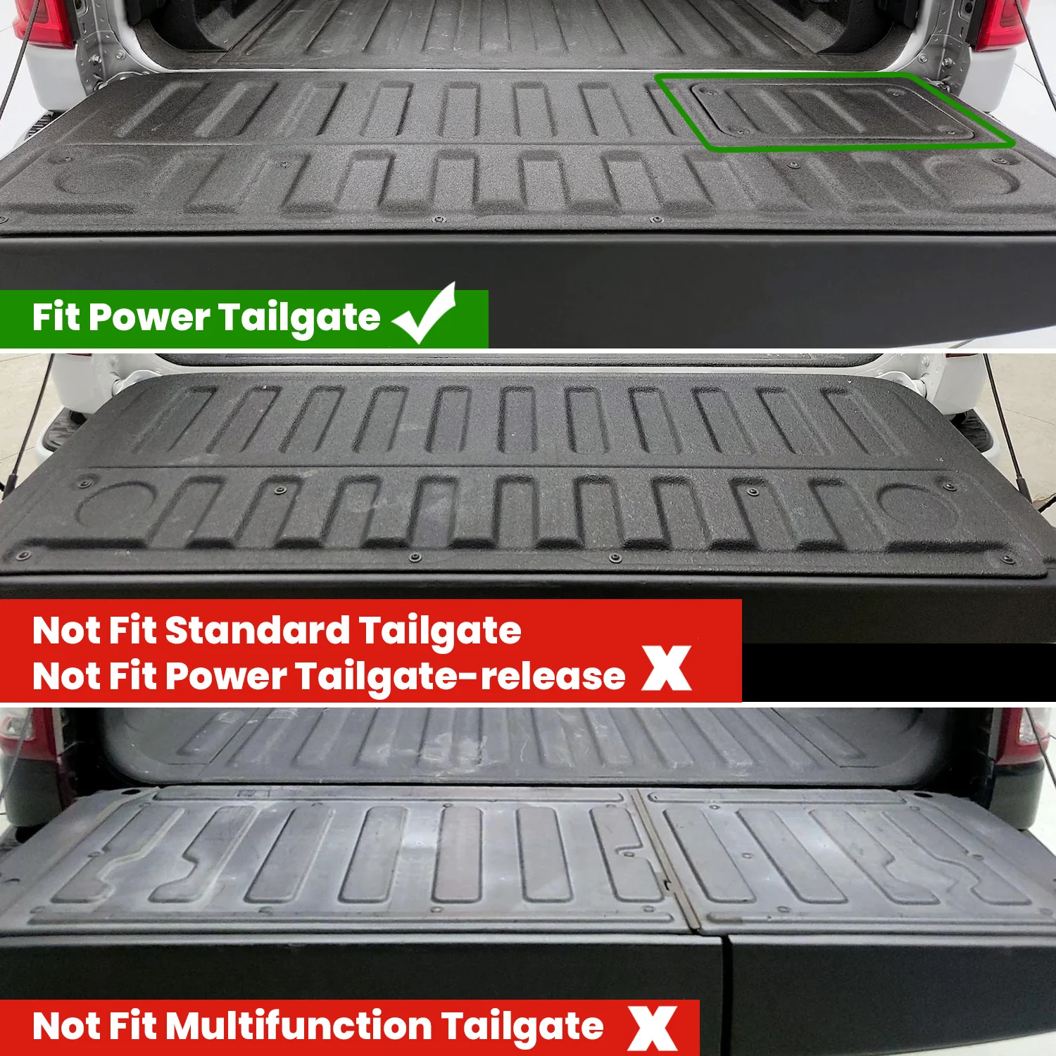 Fit for 2019-2026 Ram 1500 Truck Bed Mat & Tailgate Mat, Fit without RAM RamBox, Not Fit Drop-in liners - Image 16