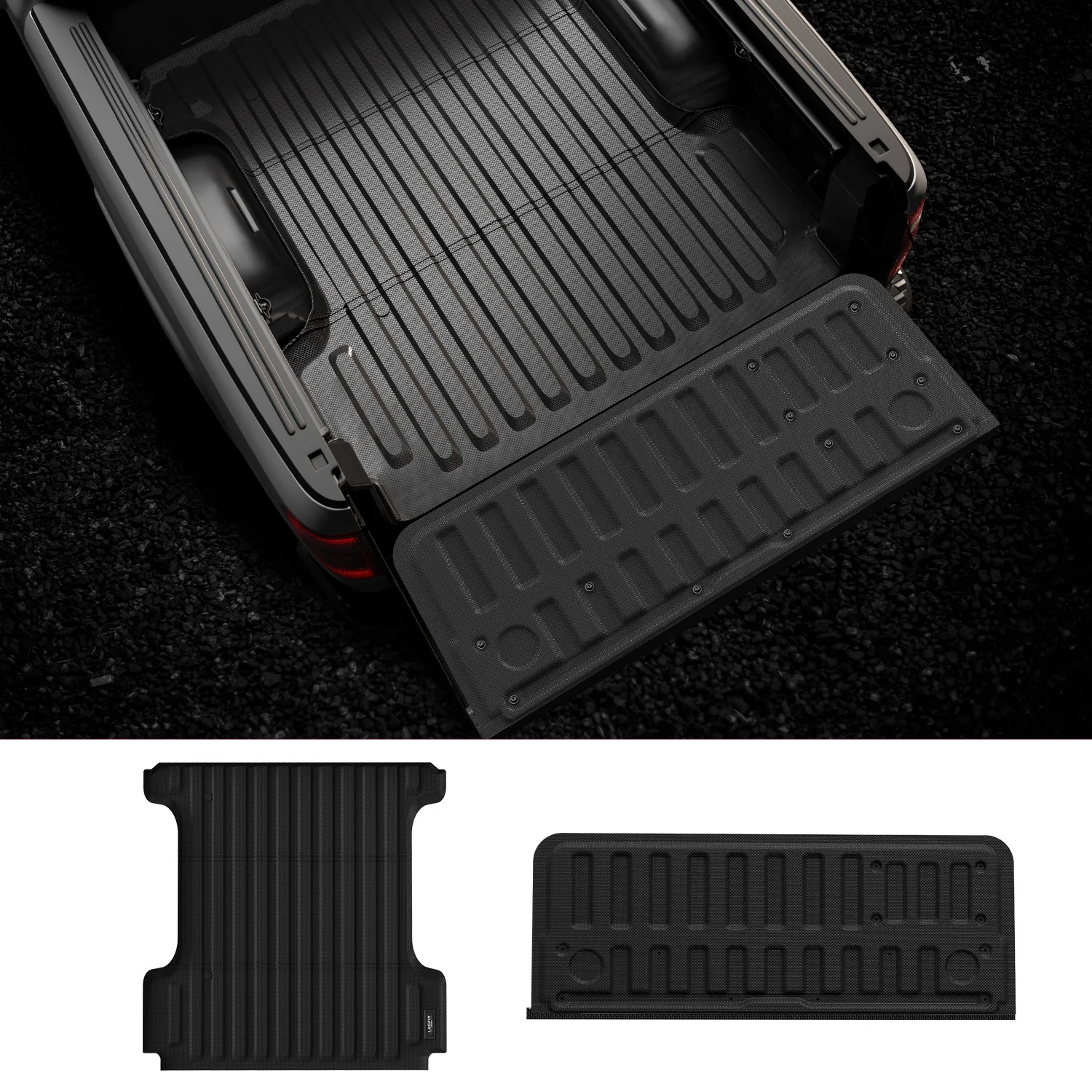 Fit for 2019-2026 Ram 1500 Truck Bed Mat & Tailgate Mat, Fit without RAM RamBox, Not Fit Drop-in liners - Image 28