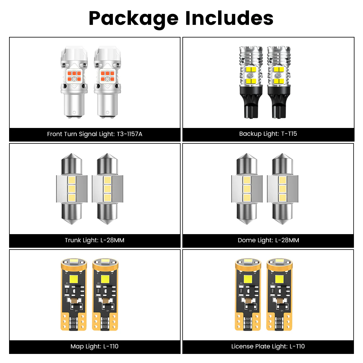 Fit for 2020-2022 Hyundai Ioniq The Brightest LED Bulbs Upgrade - Image 9