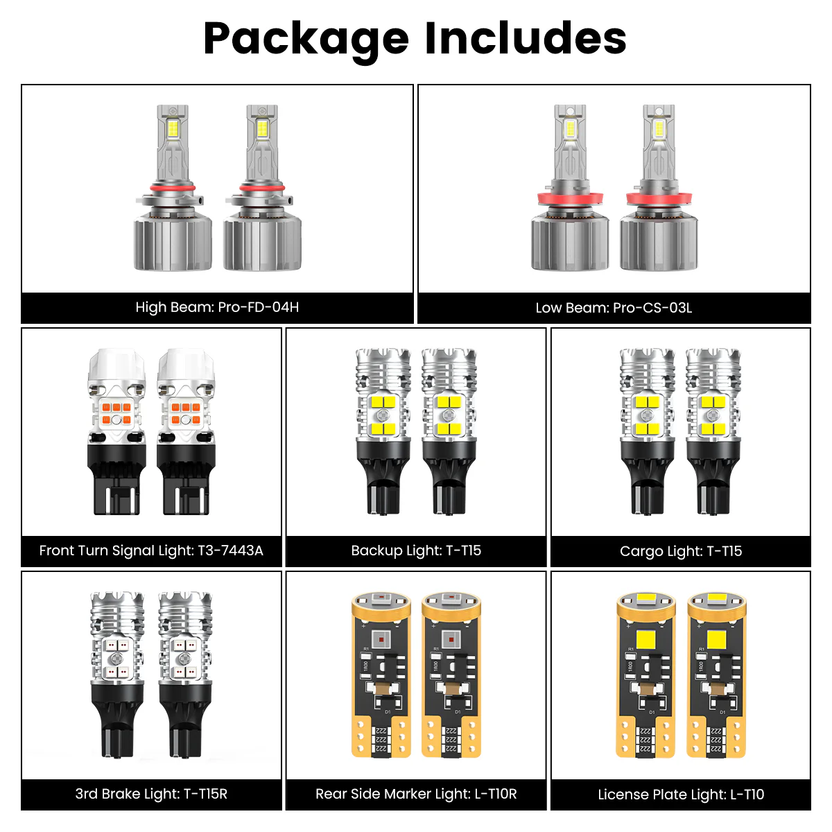 Custom Engineered for 2022 Chevrolet Silverado 1500 LTD LED Bulbs Upgrade - Image 6