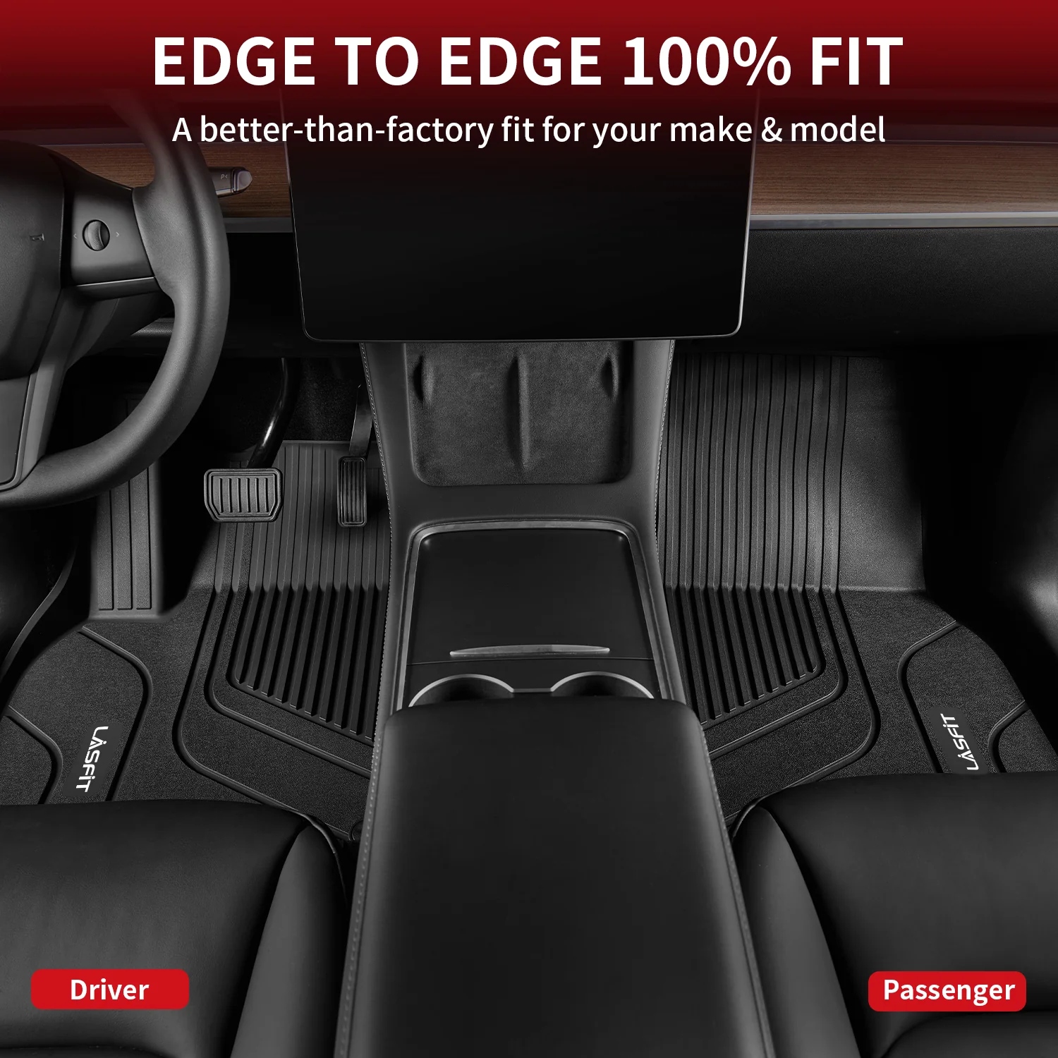 Fit for 2021-2026 Tesla Model X & X Plaid Floor Mats TPE Material, Fit 6-Seat ONLY - Image 4