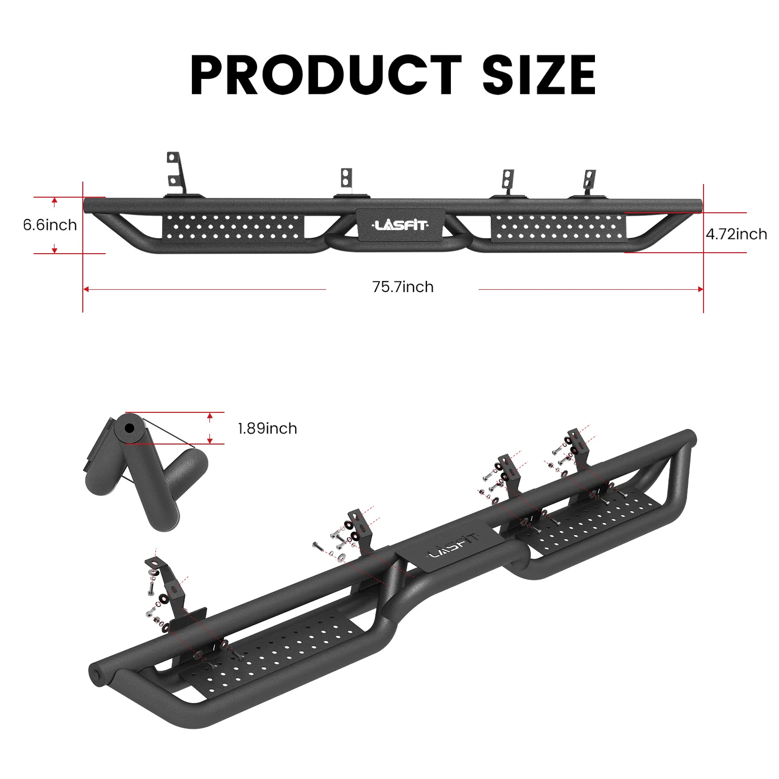 Fit for 2024-2026 Toyota Tacoma Running Boards Side Steps, Fit Double Cab ONLY - Image 12