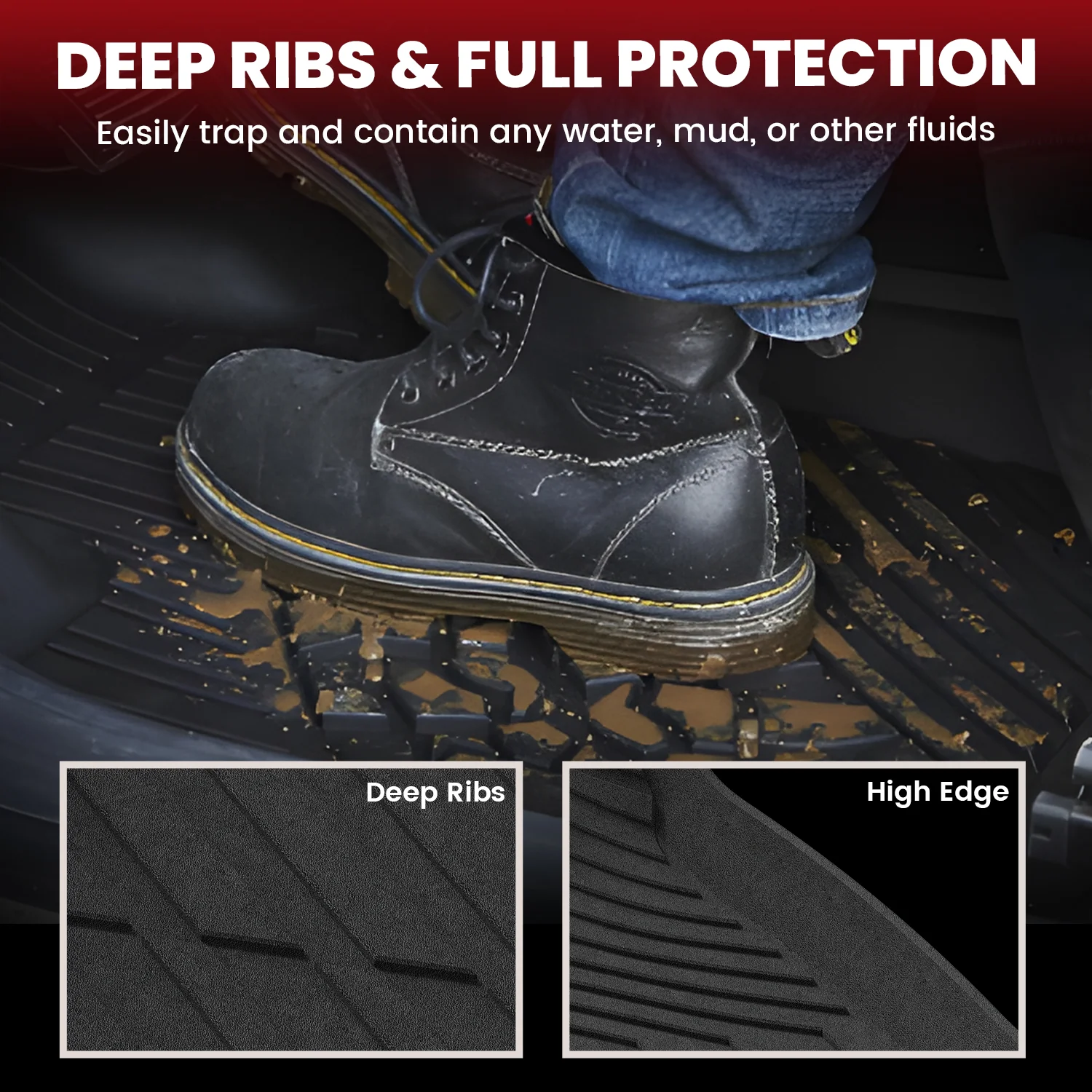 Fit for 2021–2026 Chevrolet Suburban Floor & Cargo Mats Protection Set, Not Fit 9 Seats - Image 3