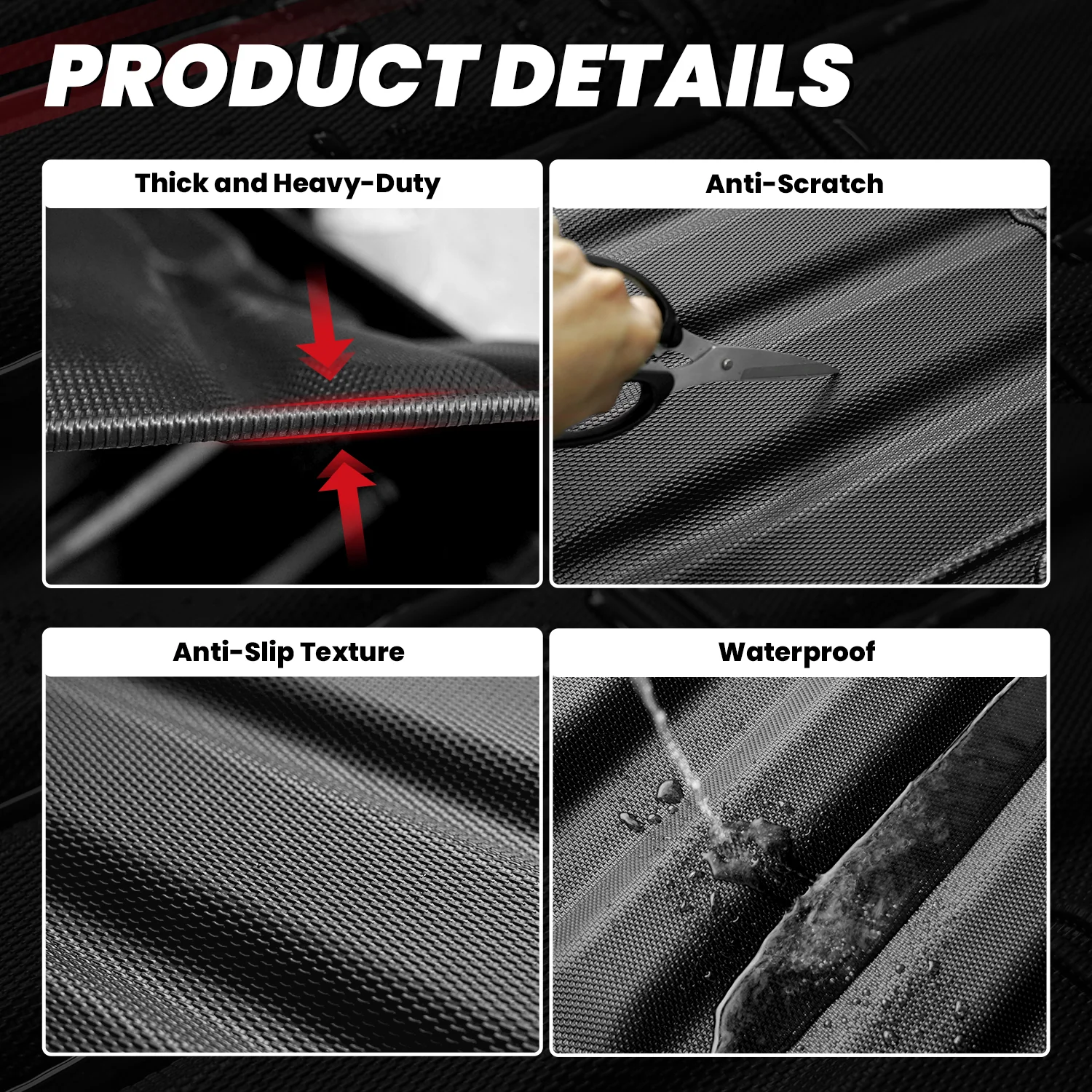 Fit for 2017-2024 Nissan Titan 67.0 inches Heavy Duty Truck Bed Mats, Not Fit Drop-in liners, Not Fit Equipped Truck bed storage - Image 3
