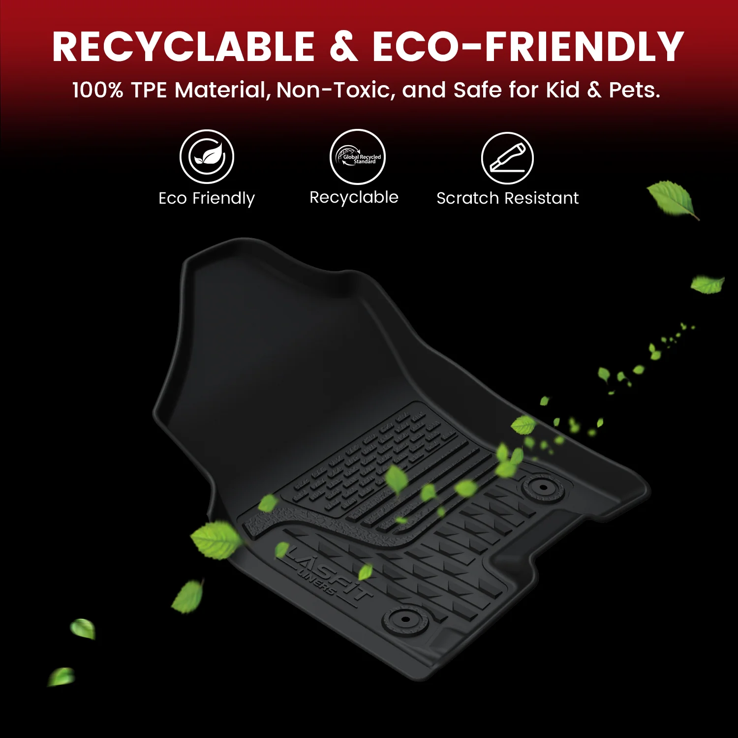 Fit for 2025-2026 Ram 1500 All-weather Floor Mats With Bucket Seating Only - Image 27