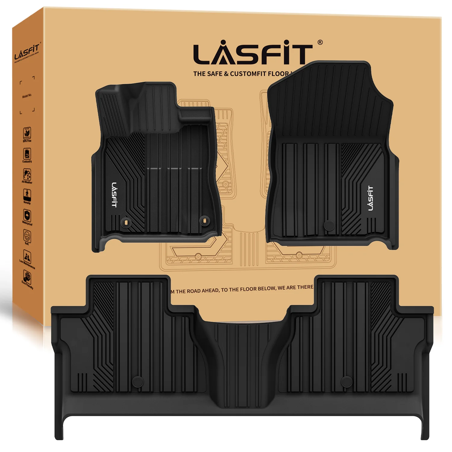 Fit for 2014-2021 Toyota Tundra  Floor Mats 1st & 2nd Row Seat - Image 10