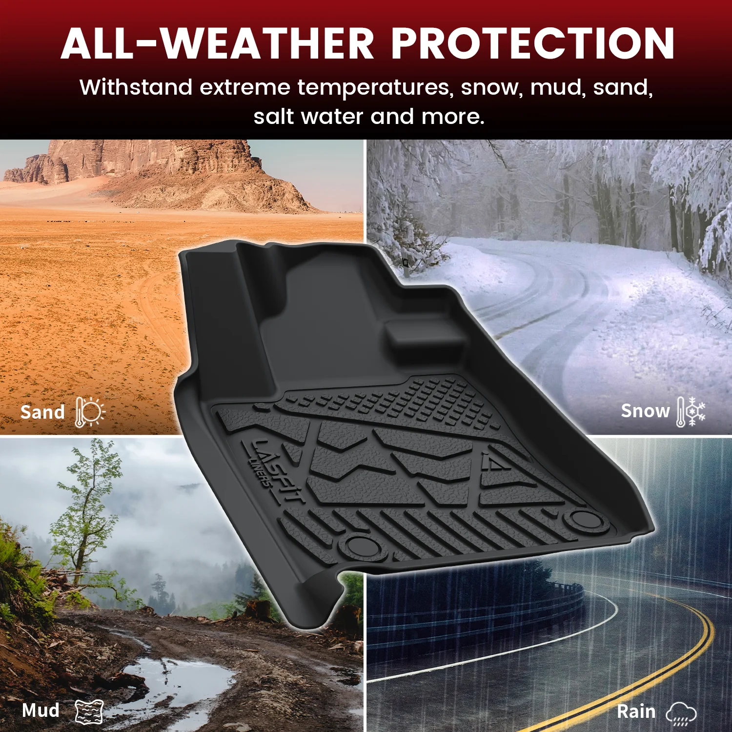 Fit for 2014-2021 Toyota Tundra  Floor Mats 1st & 2nd Row Seat - Image 13