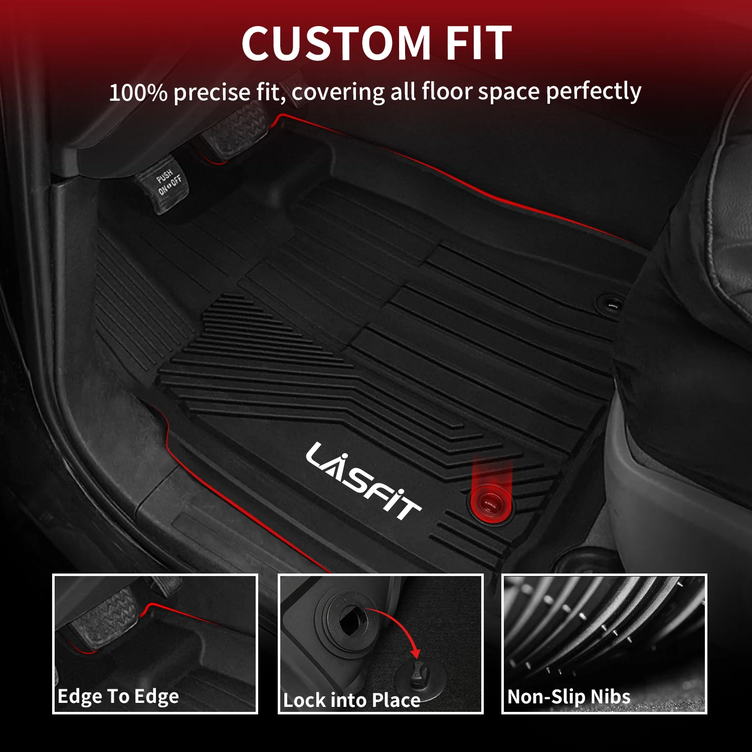 Fit for 2014-2021 Toyota Tundra  Floor Mats 1st & 2nd Row Seat - Image 3
