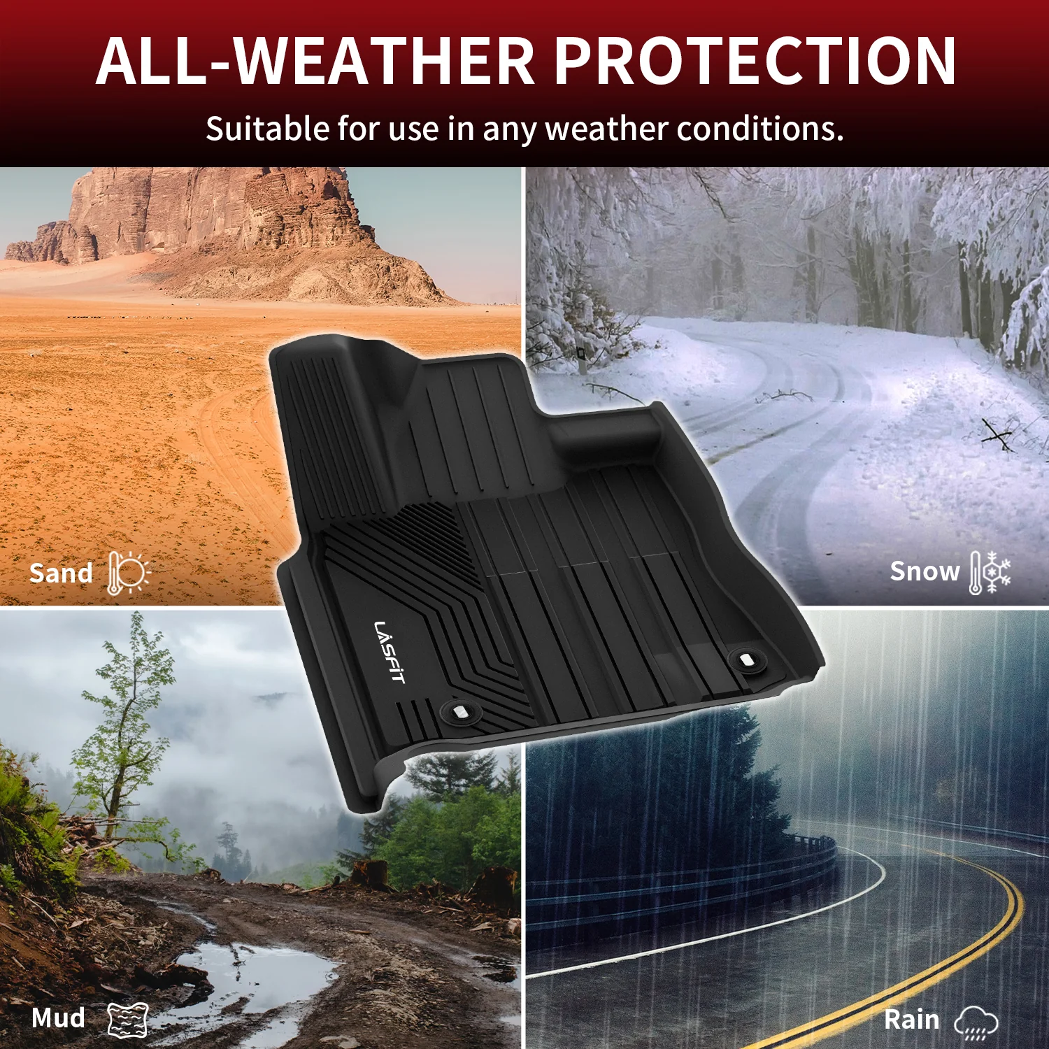 Fit for 2014-2021 Toyota Tundra  Floor Mats 1st & 2nd Row Seat - Image 9