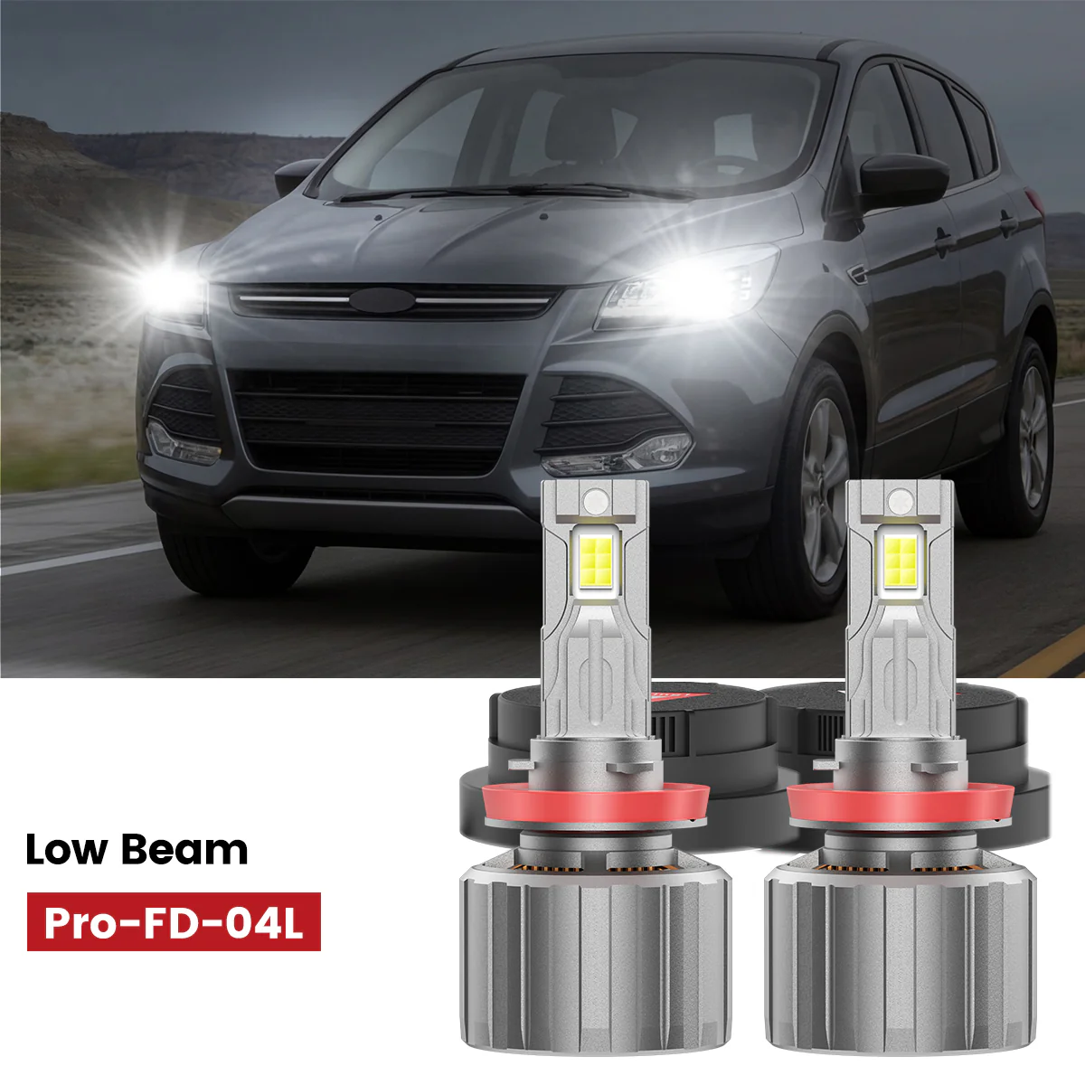 Fit for 2014-2016 Ford Escape Custom H11 LED Bulbs w/Dust Cover Exterior Lights - Image 36