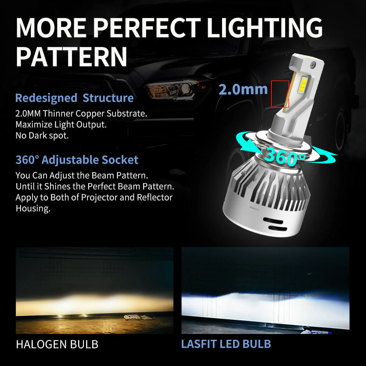 Fit for 2018-2021 Volkswagen Tiguan Custom H7 LED Bulbs Upgrade | Tested and Verified - Image 30