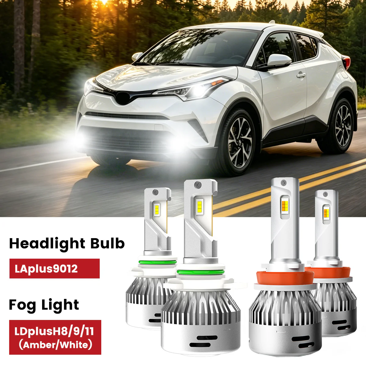 Fit for 2018-2019 Toyota C-HR LED Bulbs 9012 Exterior Interior Lights - Image 45