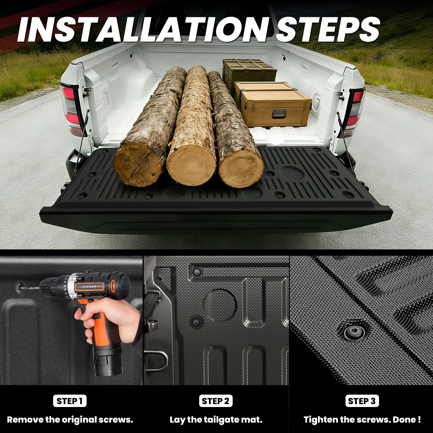 Fit for 2022-2026 Nissan Frontier Heavy Duty Custom Truck Bed Mat or Tailgate Mat, Not Fit Drop-in liners - Image 23