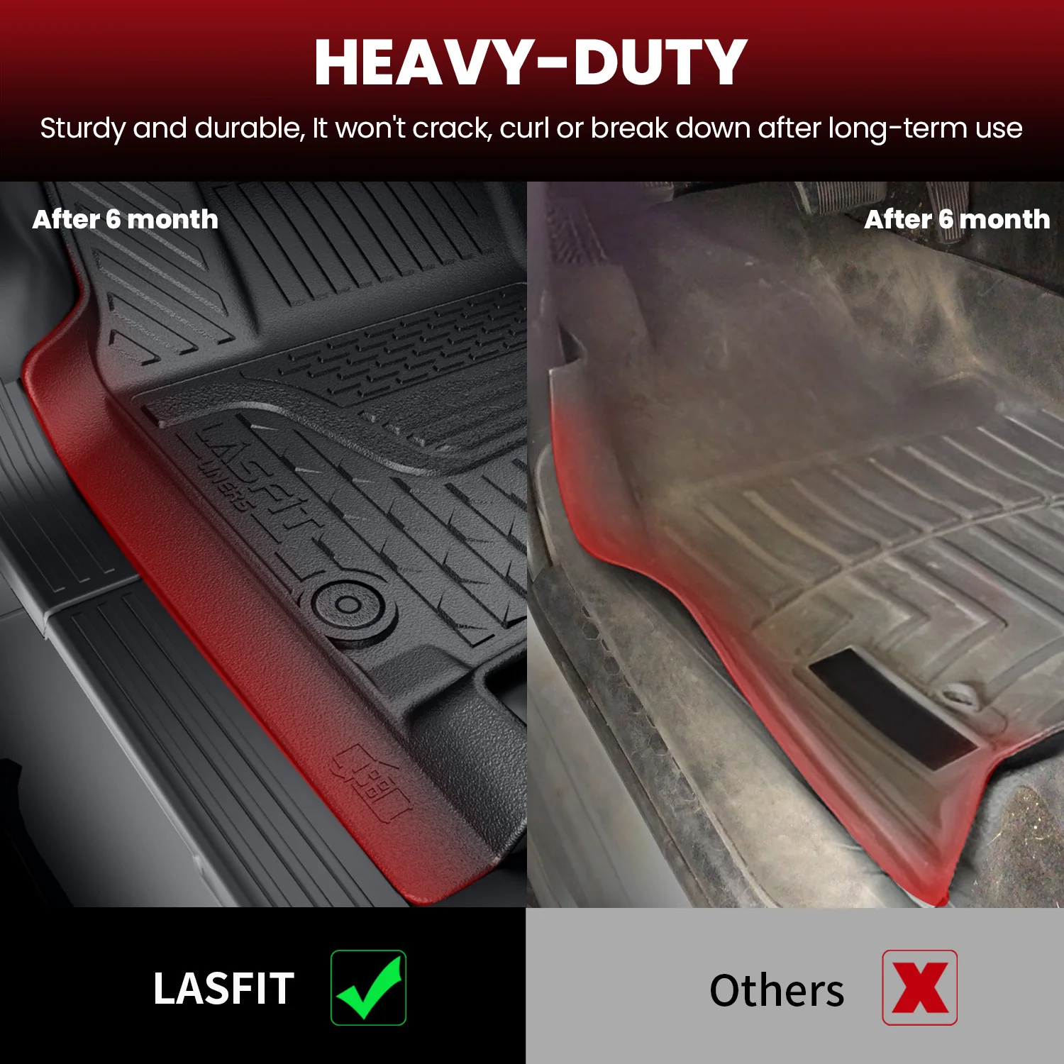 Fit for 2019-2024 Ram 1500 1st & 2nd Floor Mats, Only Fit Carpet Floor, Don't Fit Classic Model - Image 21