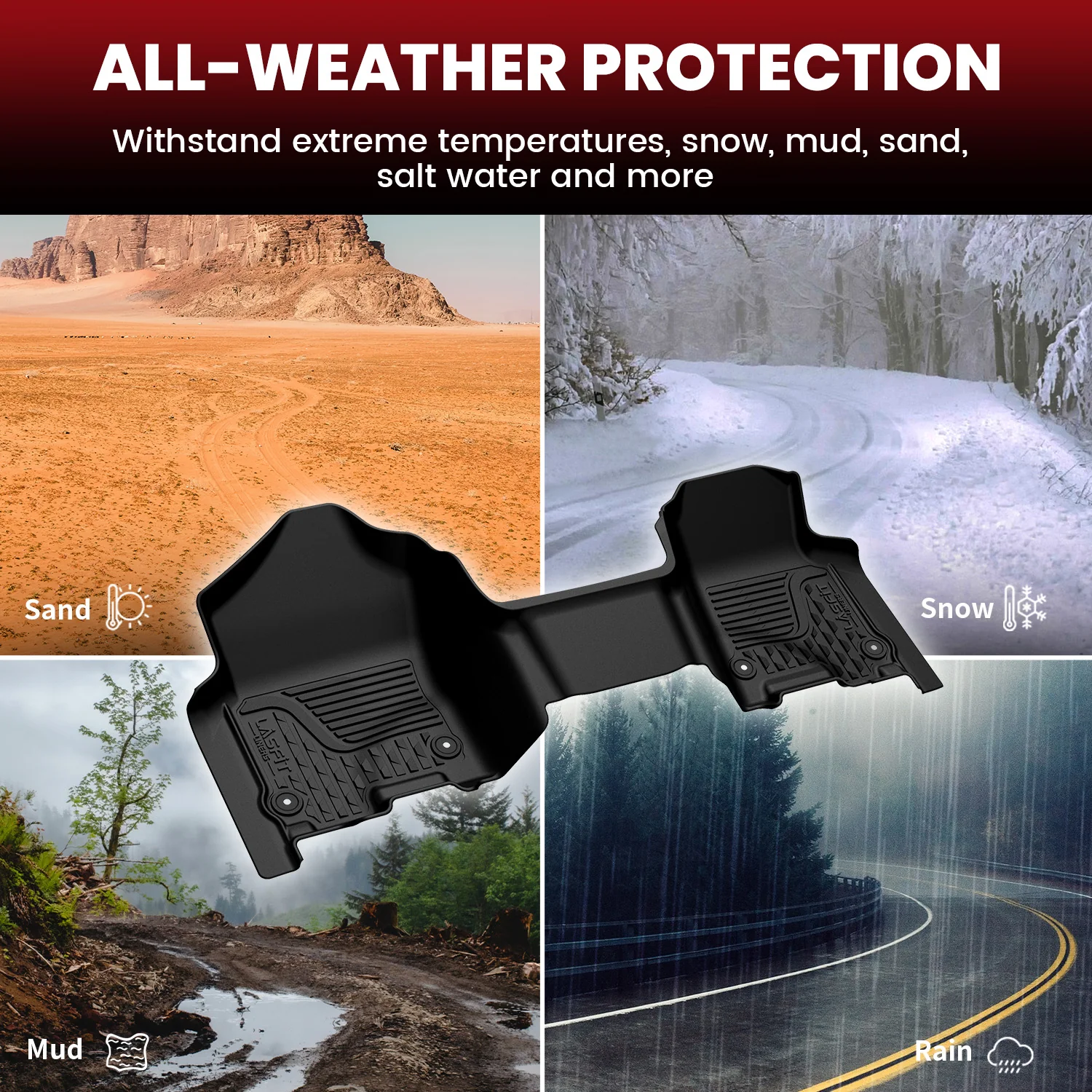 Fit for 2019-2024 Ram 1500 1st & 2nd Floor Mats, Only Fit Carpet Floor, Don't Fit Classic Model - Image 25