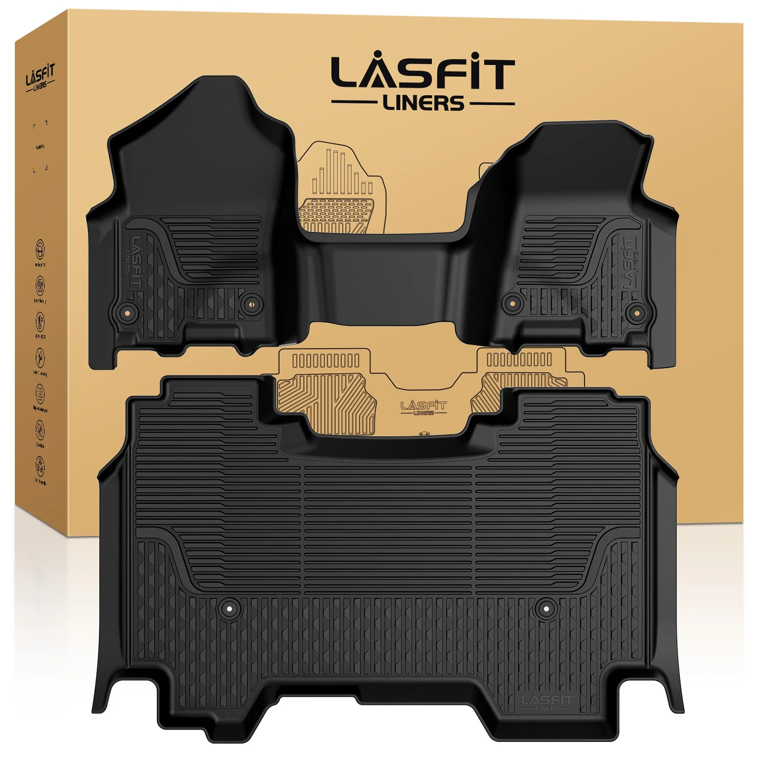 Fit for 2019-2024 Ram 1500 1st & 2nd Floor Mats, Only Fit Carpet Floor, Don't Fit Classic Model - Image 26
