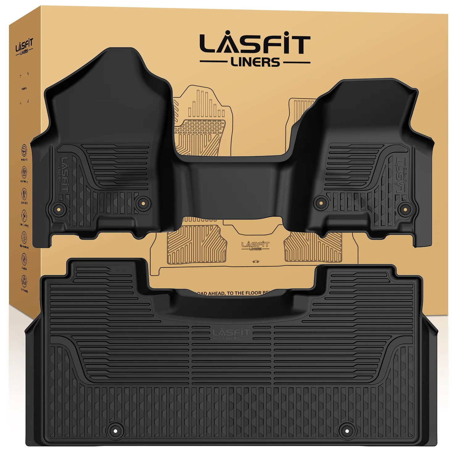 Fit for 2019-2024 Ram 1500 1st & 2nd Floor Mats, Only Fit Carpet Floor, Don't Fit Classic Model - Image 35