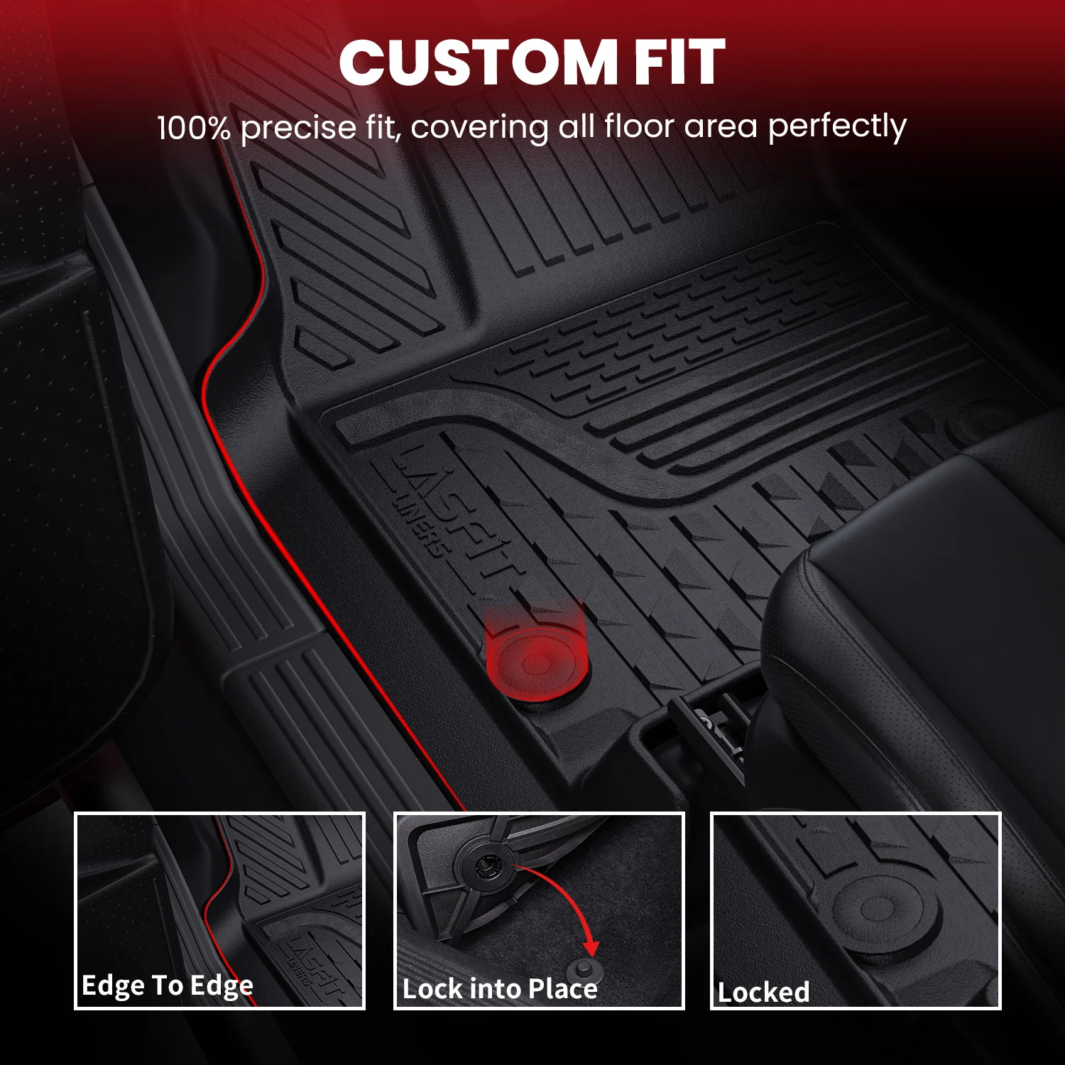 Fit for 2019-2024 Ram 1500 1st & 2nd Floor Mats, Only Fit Carpet Floor, Don't Fit Classic Model - Image 49