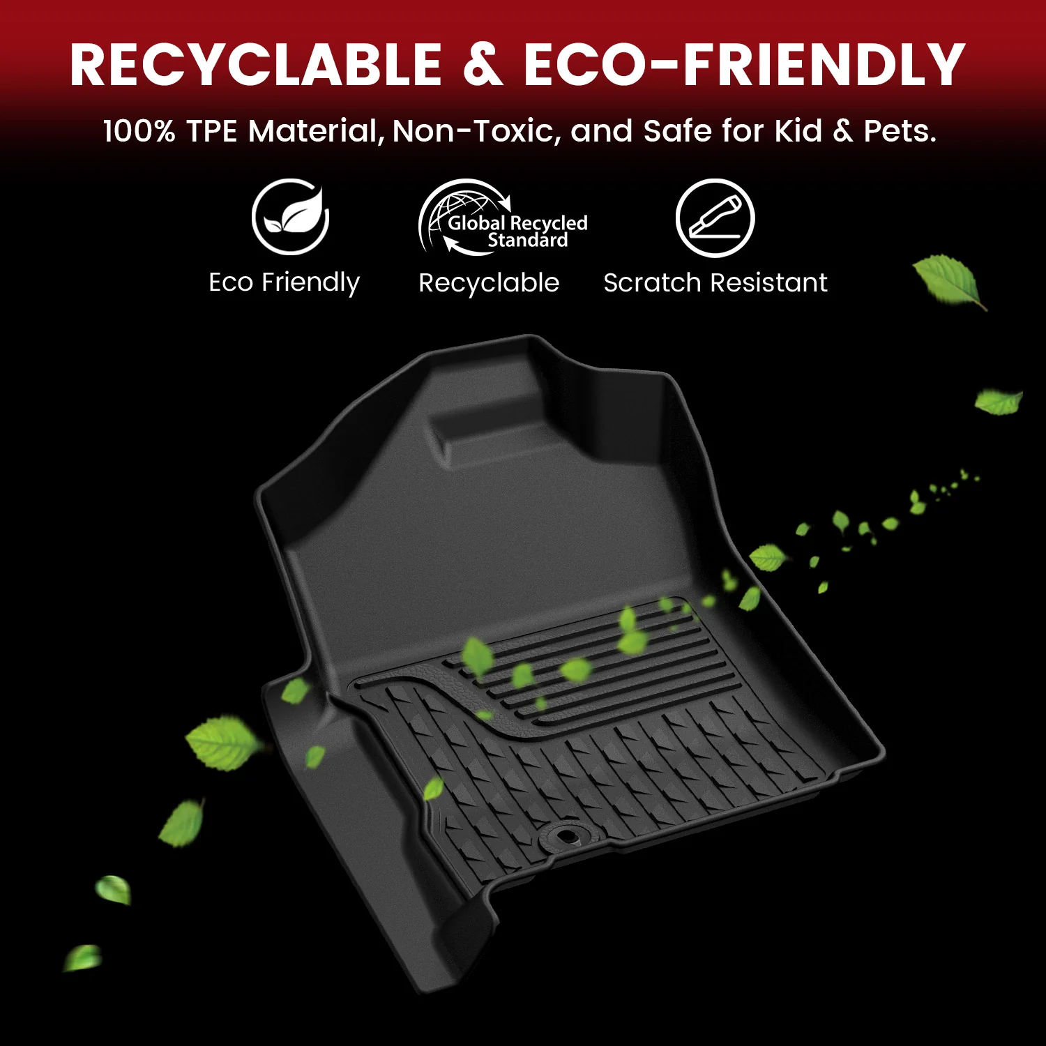 Fit for 2019-2024 Ram 1500 1st & 2nd Floor Mats, Only Fit Carpet Floor, Don't Fit Classic Model - Image 53